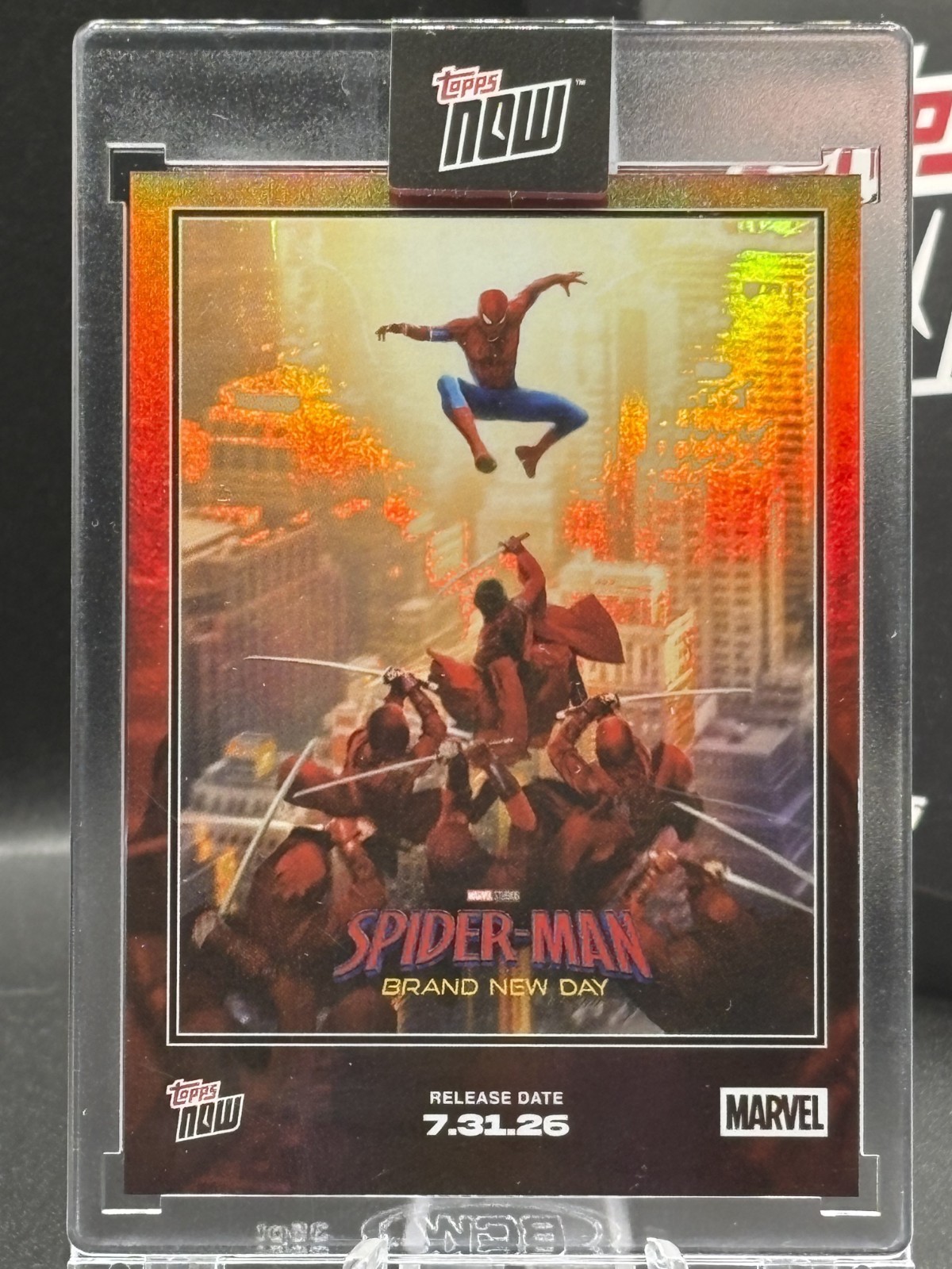 Topps NOW Marvel Spider-Man Brand New Day Short Print Card SMSP1 Topps NOW Marvel Spider-Man Brand New Day Short Print Card SMSP1