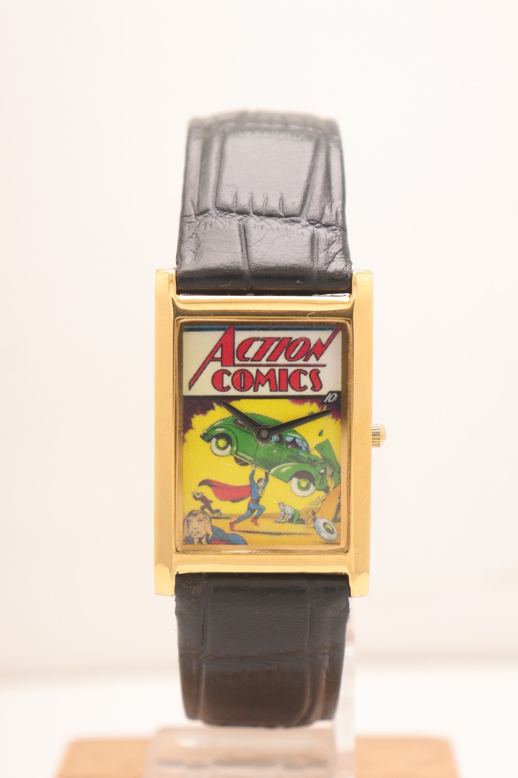 Superman Action Comics Comic Cover Collectible Collectors Watch. DC Comic Watch.