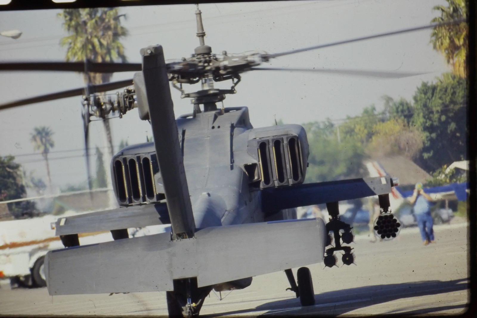 1995 US Military Attack Helicopter Rear View Pad 35mm Negative 1995 US Military Attack Helicopter Rear View Pad 35mm Negative