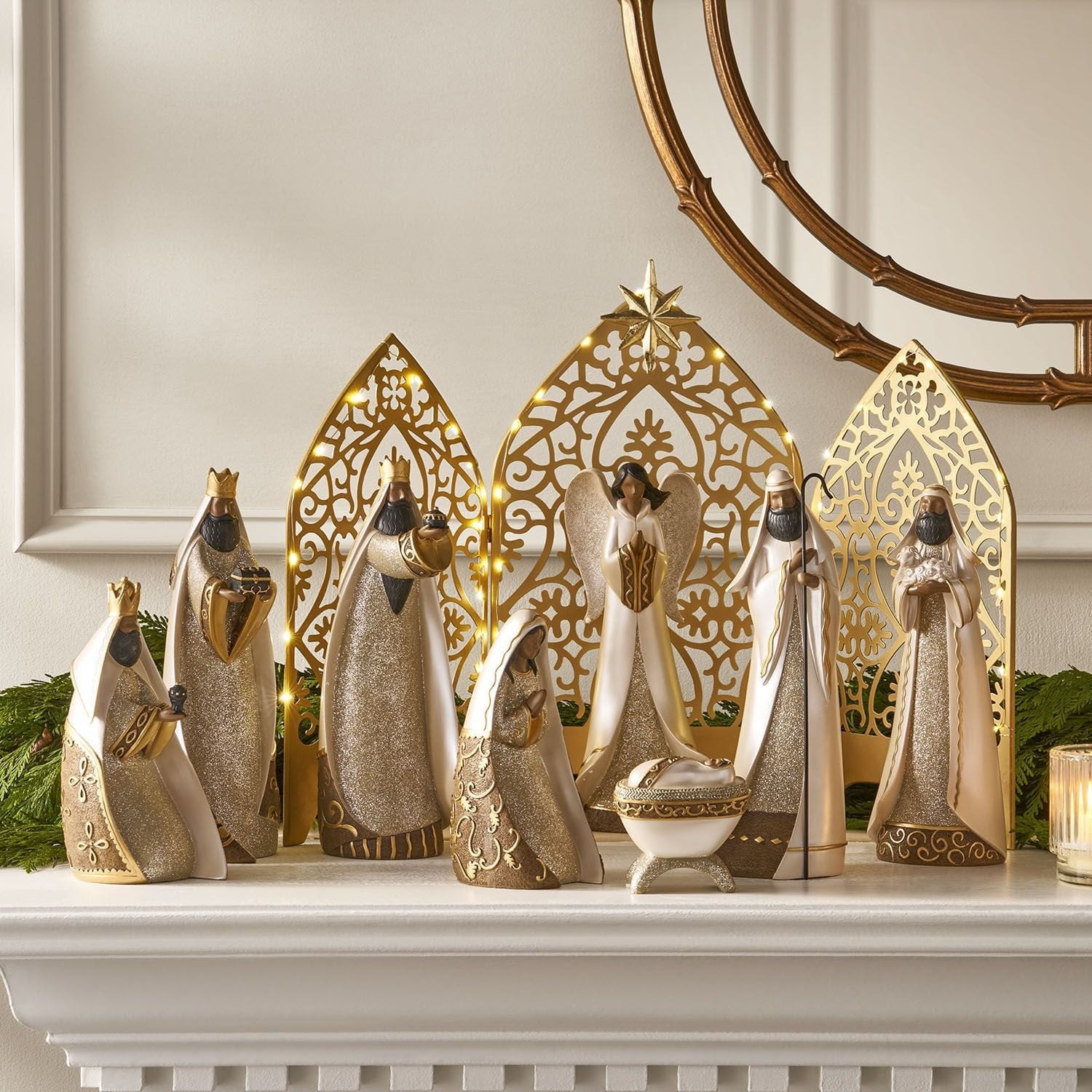 Member\'s Mark Pre-Lit Nativity Set, 9-Piece