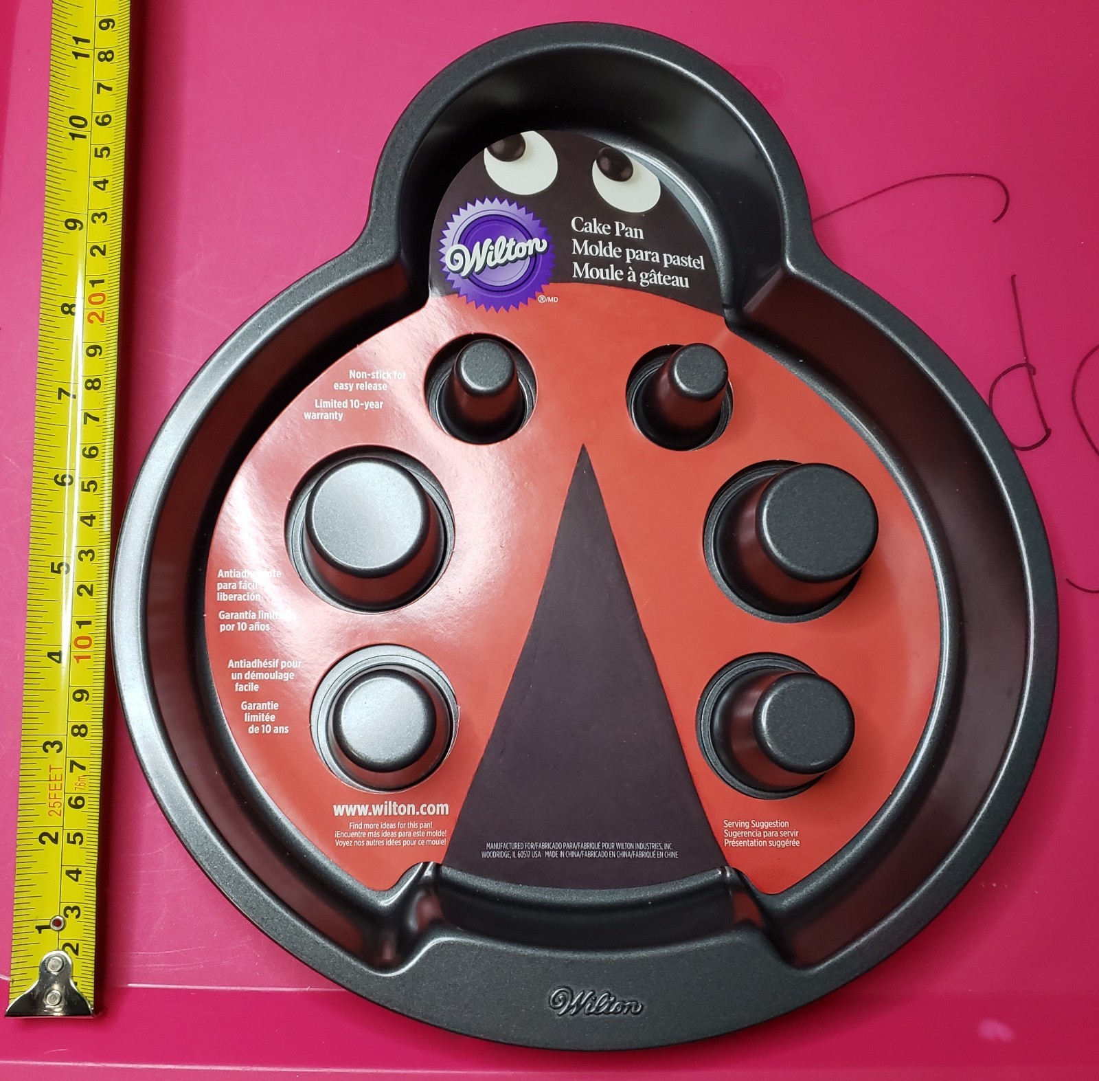 NEW Wilton Lady Bug Nonstick Cake Pan - Sturdy