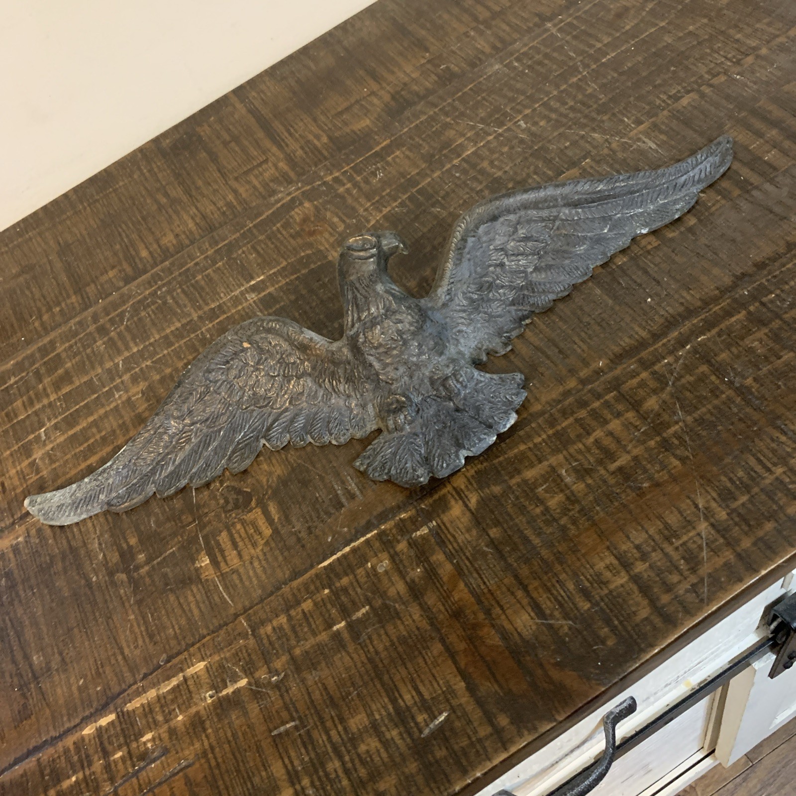 Vintage Brass Cast American Eagle Wall Plaque 19