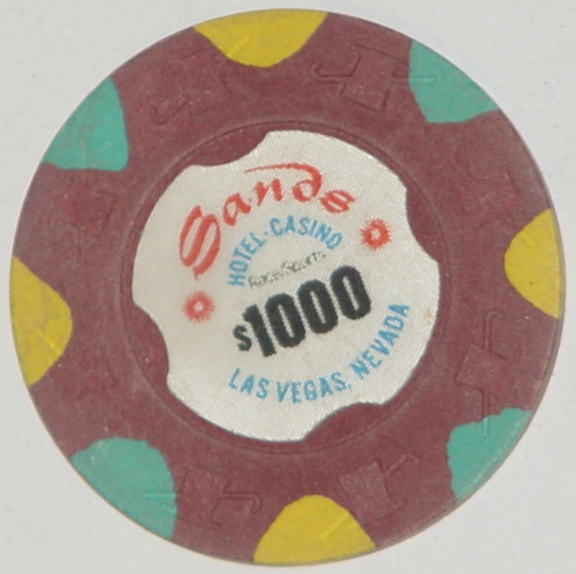 Vintage Sands Hotel Casino Las Vegas $1000 Oversized Casino Chip Obsolete