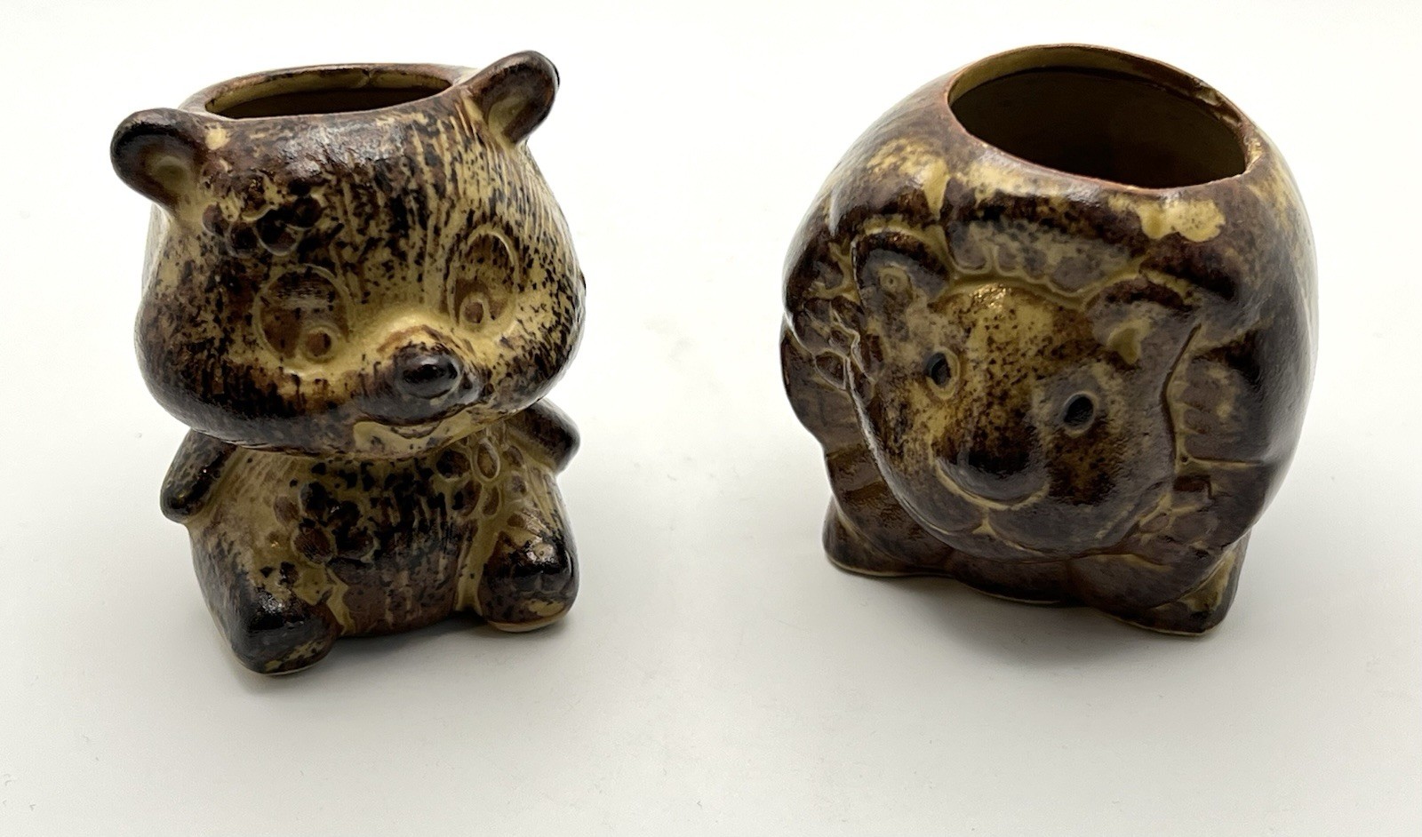 Vintage Bear and Lion Mini Ceramic Planters Vintage Bear and Lion Mini Ceramic Planters