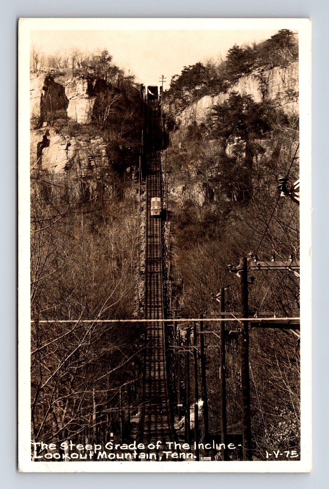 RPPC Incline Train Tramway Lookout Mountain Chattanooga TN Real Photo Postcard RPPC Incline Train Tramway Lookout Mountain Chattanooga TN Real Photo Postcard