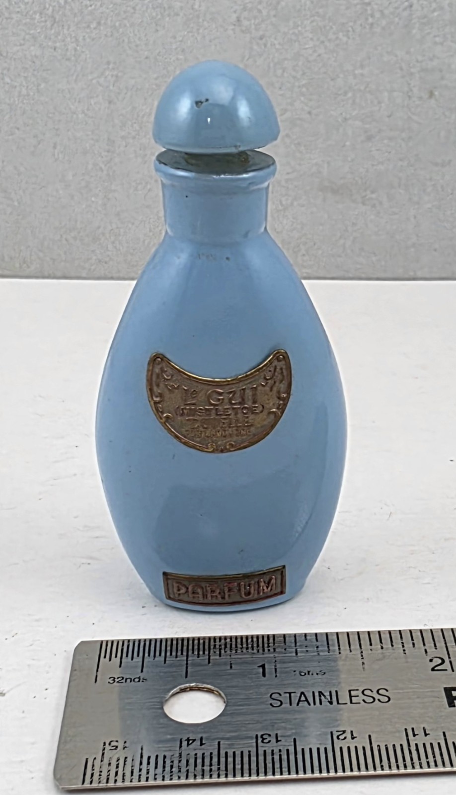 Antique Le Gui Empty (Mistletoe) Parfum Bottle by Duvelle 1920's - Very Rare HTF
