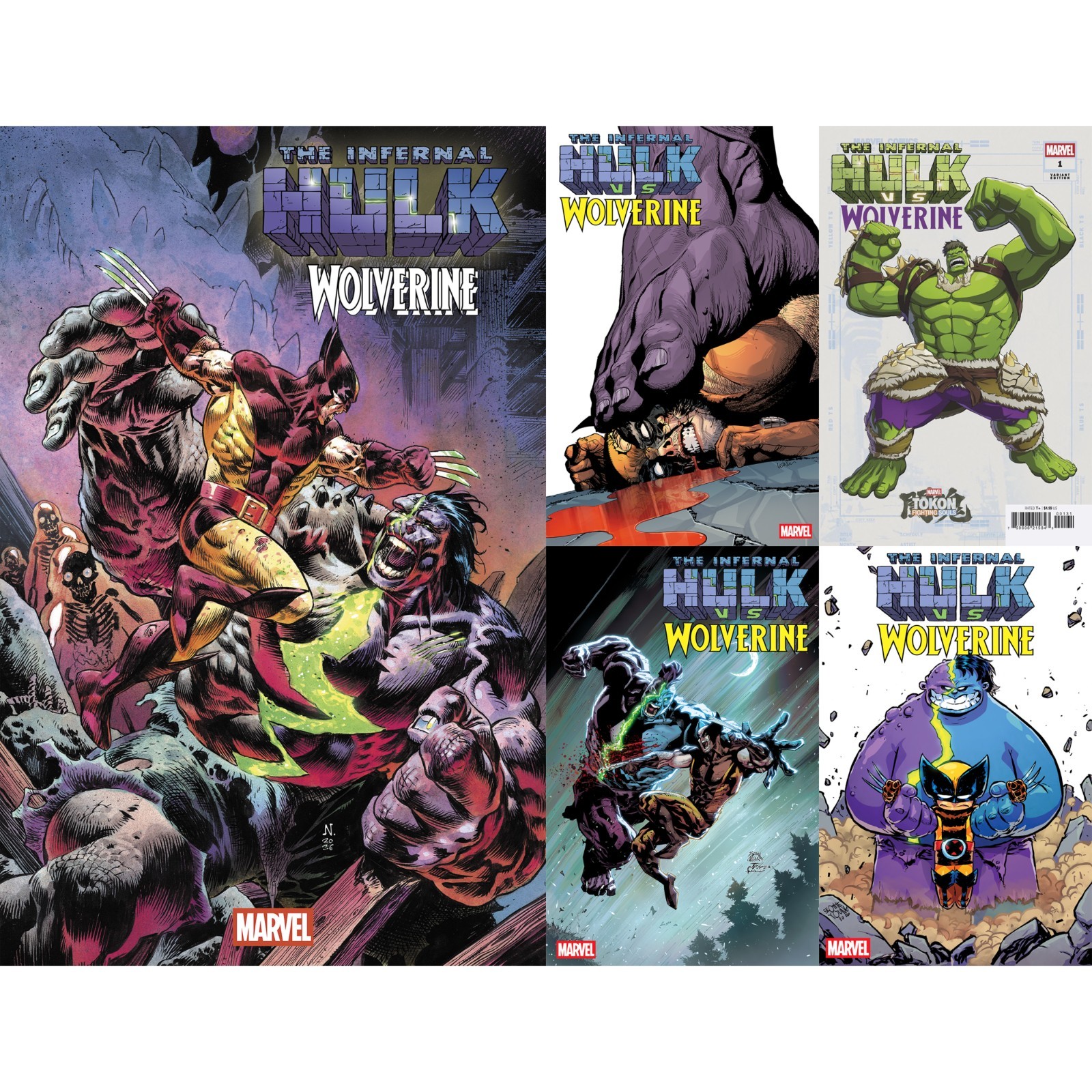 Infernal Hulk vs. (2026) Wolverine Fantastic Four Marvel Comics COVER SELECT Infernal Hulk vs. (2026) Wolverine Fantastic Four Marvel Comics COVER SELECT