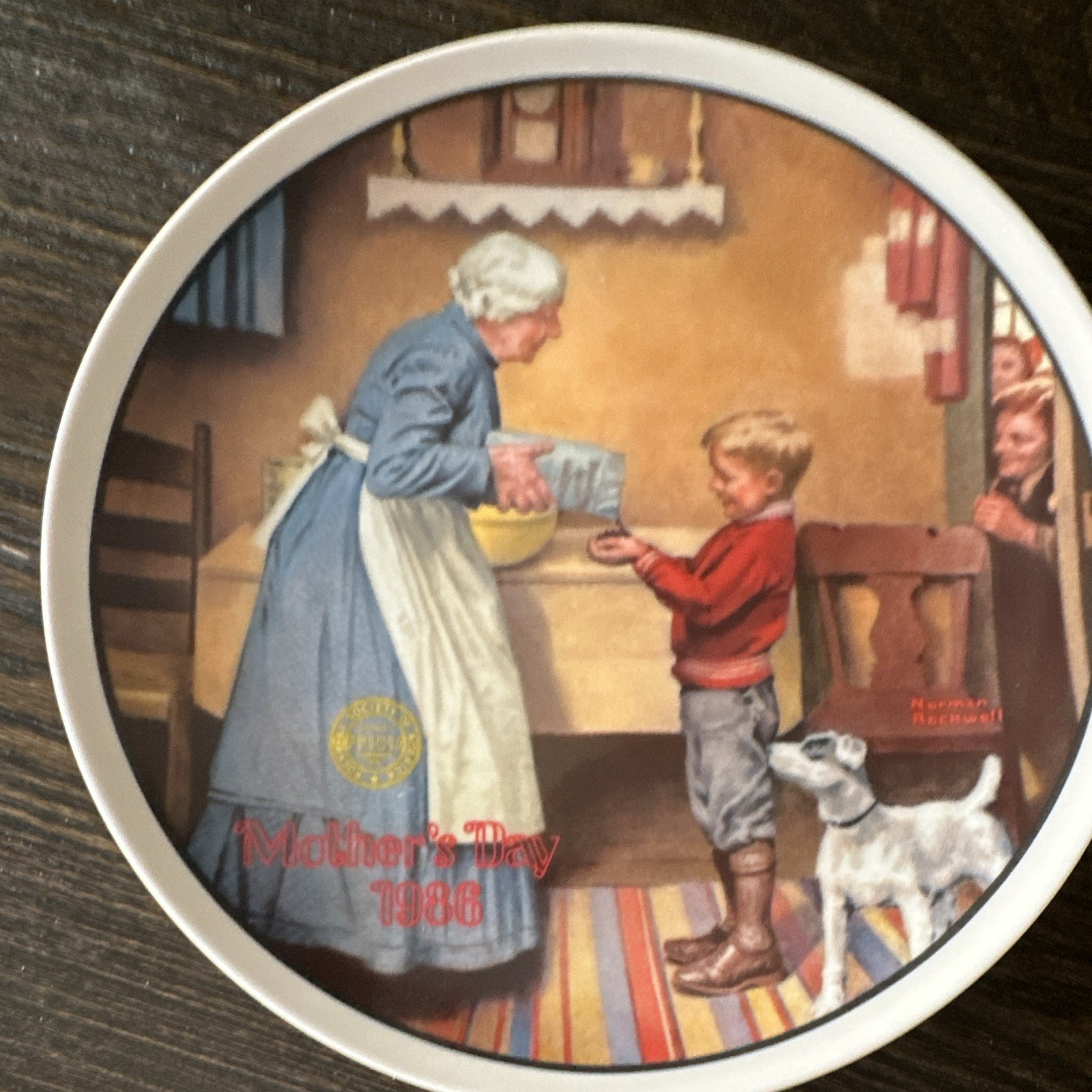 Norman Rockwell 1986 \'The Pantry Raid\' Mothers Day Collectors Plate