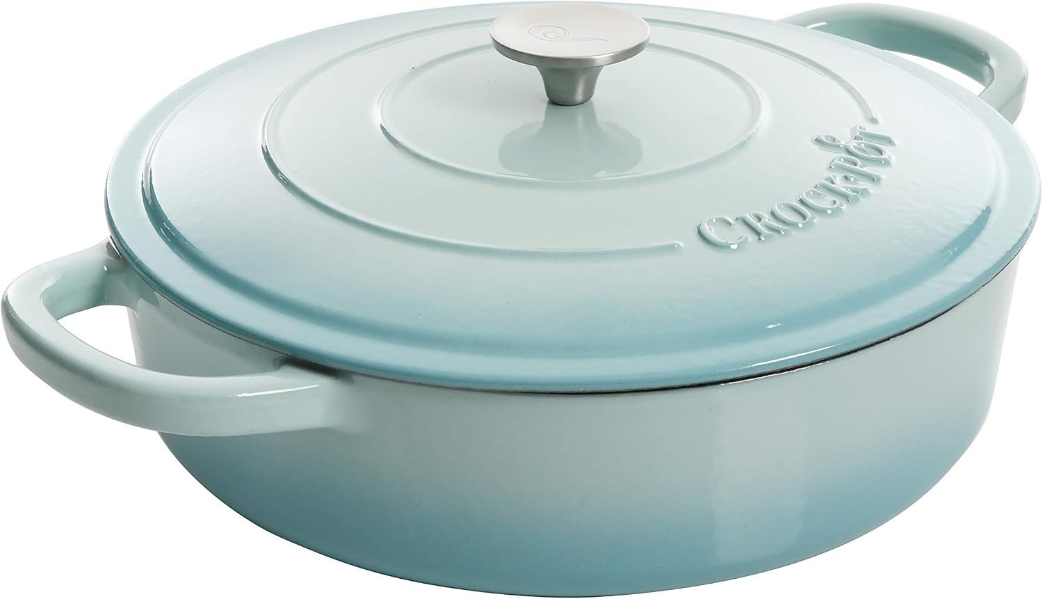 Artisan Enameled Cast Iron Braiser W/Lid, 5-Quart, Aqua Artisan Enameled Cast Iron Braiser W/Lid, 5-Quart, Aqua