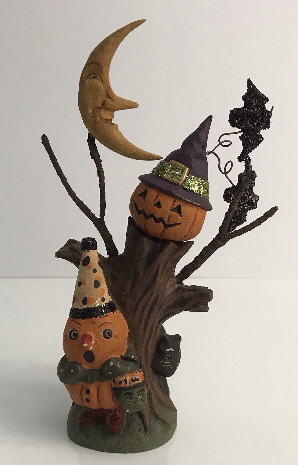 Bethany Lowe Greg GUEDEL Halloween Pumpkin Clown Black Cat Moon Tree *Read*