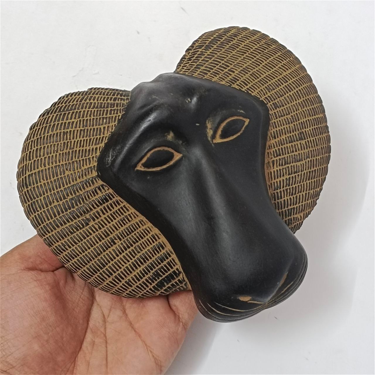 rare stone baboon statue is a unique and ancient piece of ancient pharaonic styl