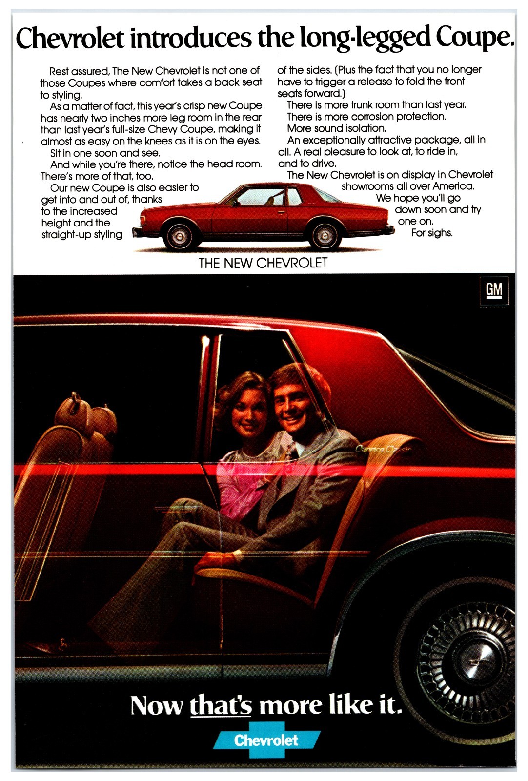 Vintage 1977 Chevy Caprice Original Car Print Ad (7in x 10in) Advertisement