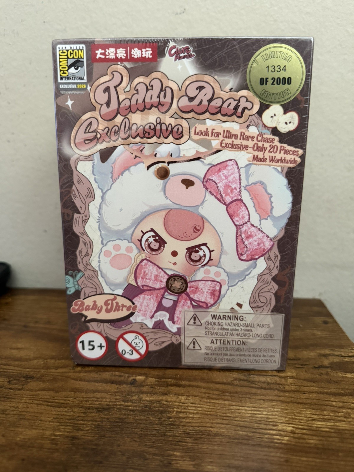 Baby Three Teddy Bear SDCC 2026 Exclusive - In Hand - New