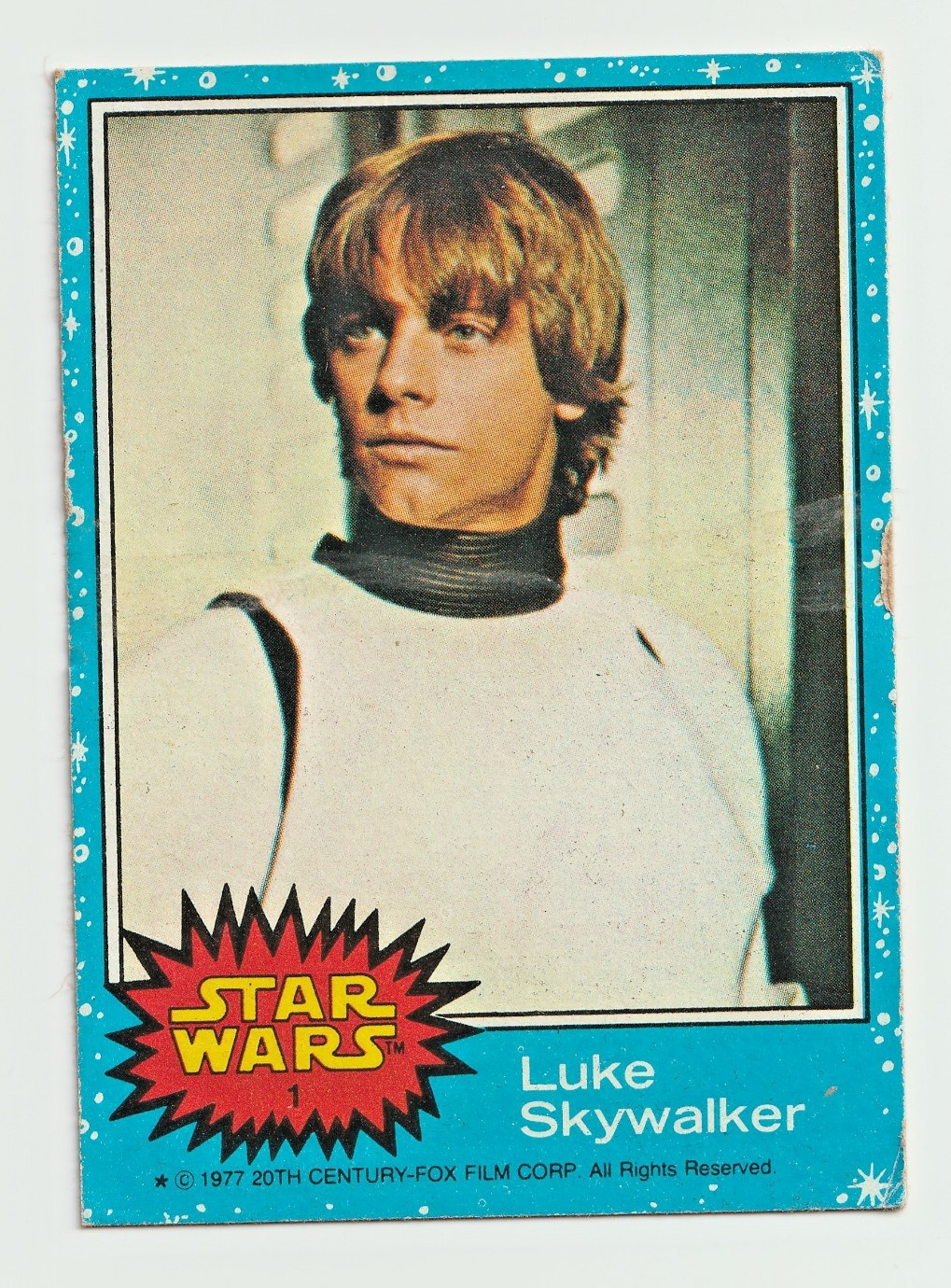 1977 Topps Star Wars #1 Luke Skywalker Rookie Card*Blue Series*SEE PHOTOS-NICE