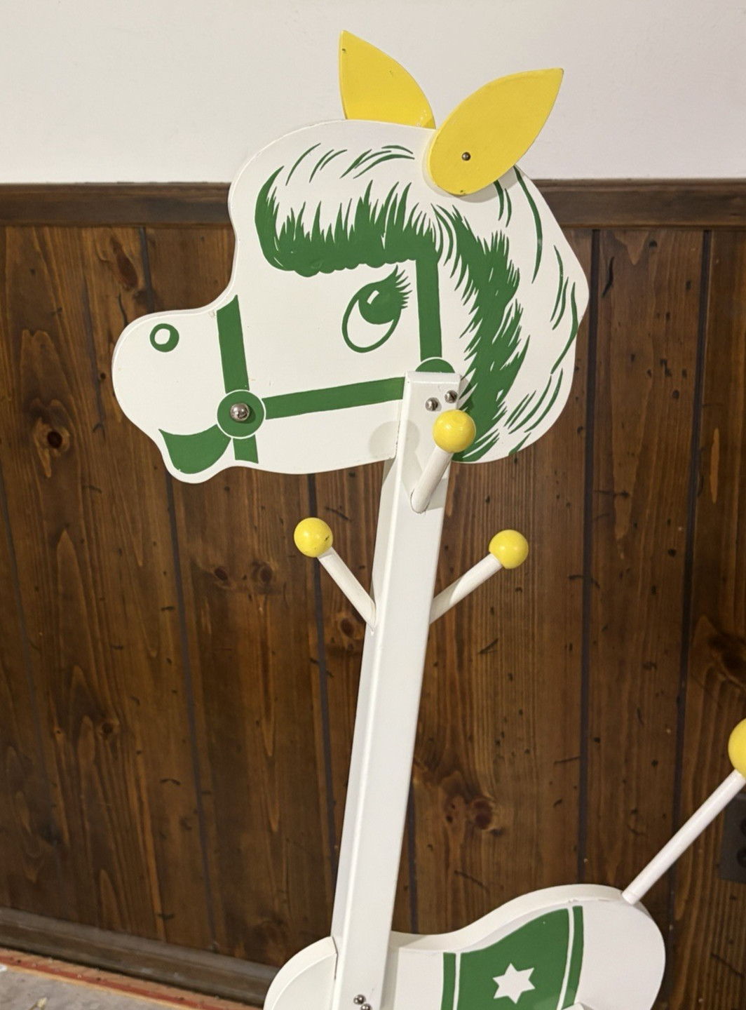 Vintage MCM 1950's IRMI Nursery Child Coat Rack - RARE Horse Pony design