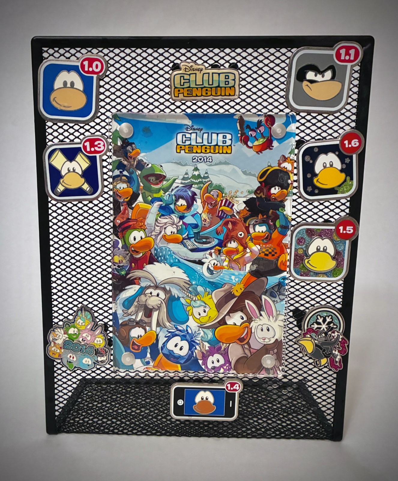 Disney Club Penguin App Staff Employee Exclusive Pin Set and Stand Disney Club Penguin App Staff Employee Exclusive Pin Set and Stand
