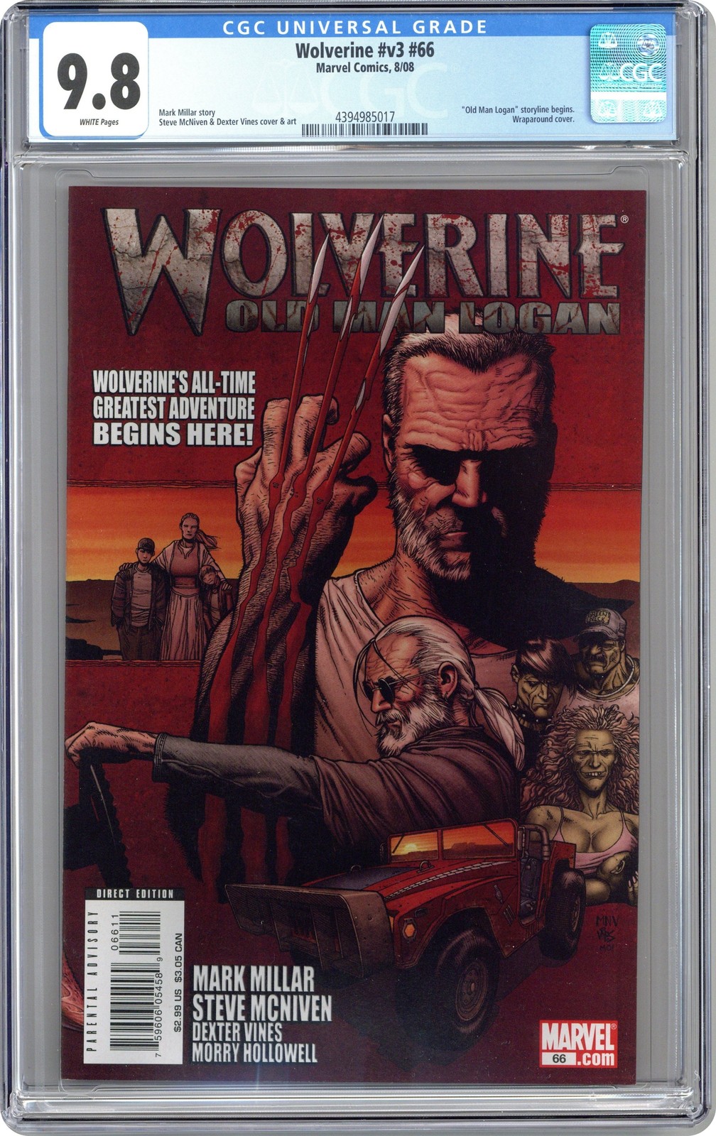 Wolverine #66A McNiven 1st Printing CGC 9.8 2008 4394985017