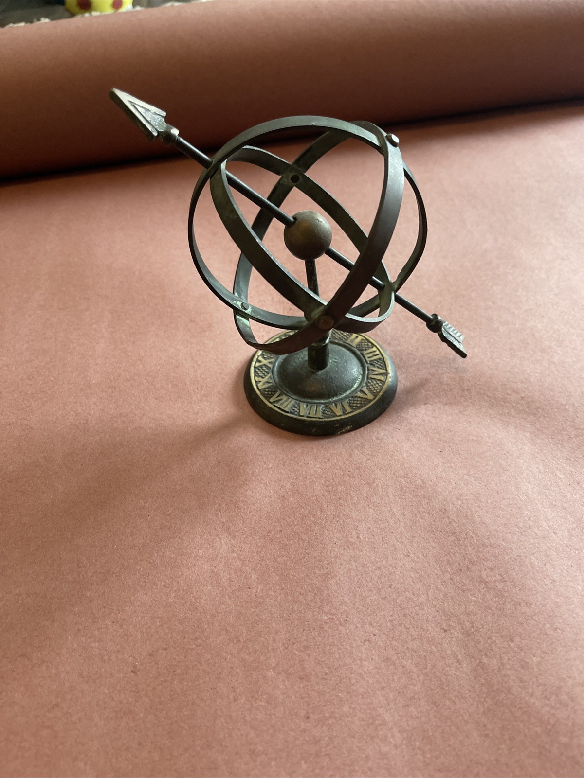 Vintage Bronze Armillary Sphere Miniature