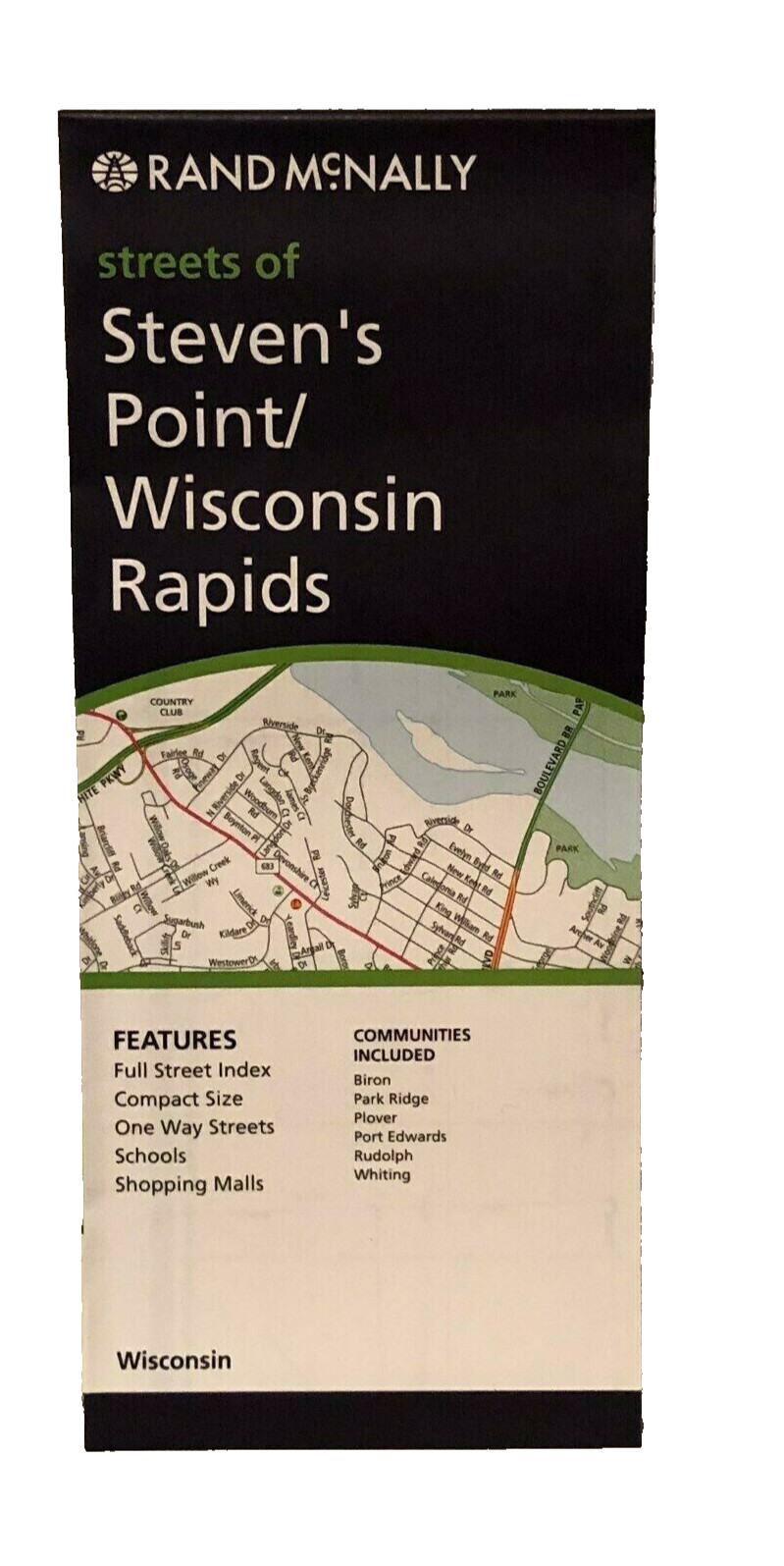 Rand McNally Wisconsin Streets of Steven’s Point/Wisconsin Rapids Map