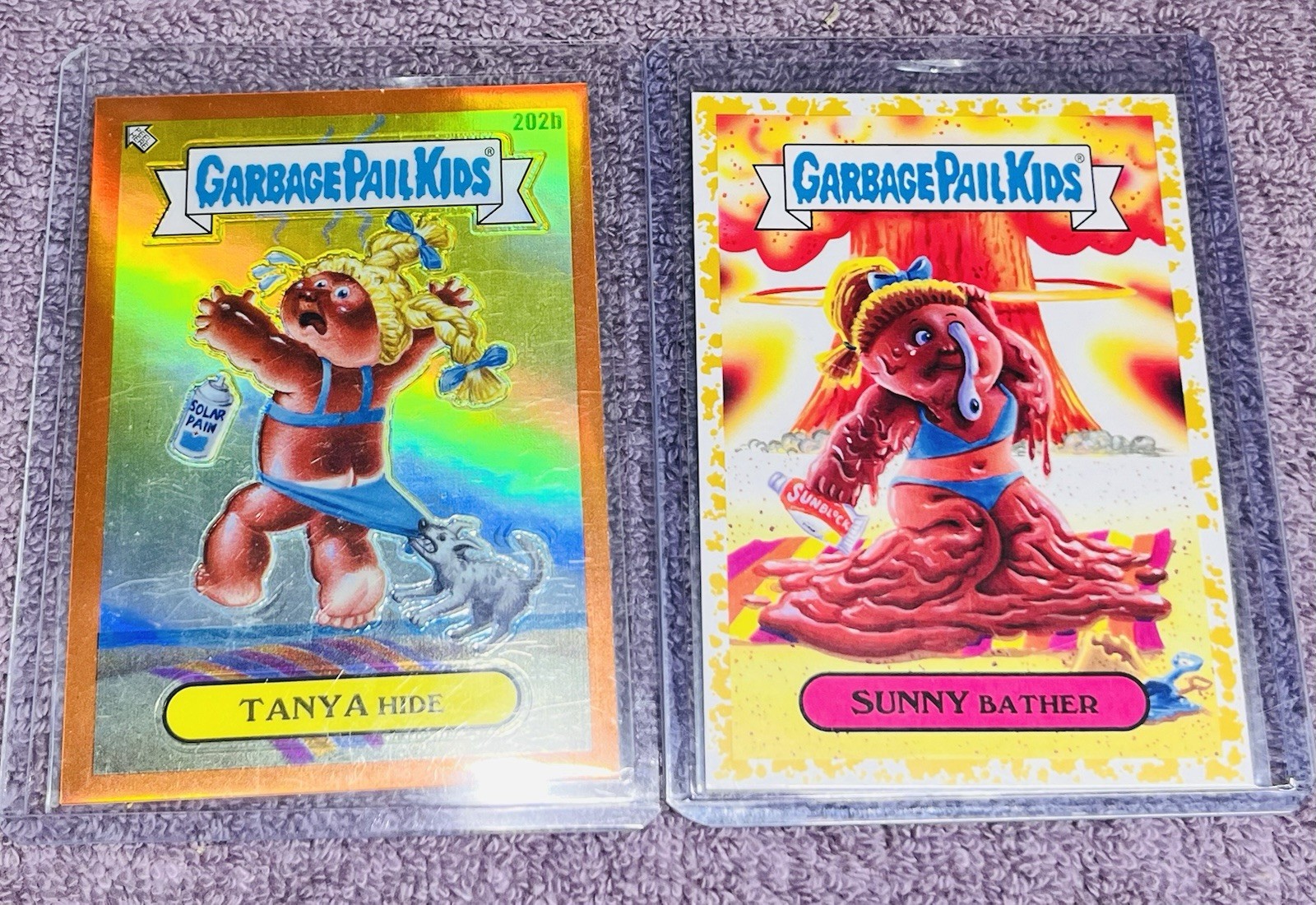 Set/2 Rare GPK Cards Sieral Number Stamped Purple Boarded Refractors Mint READ Set/2 Rare GPK Cards Sieral Number Stamped Purple Boarded Refractors Mint READ