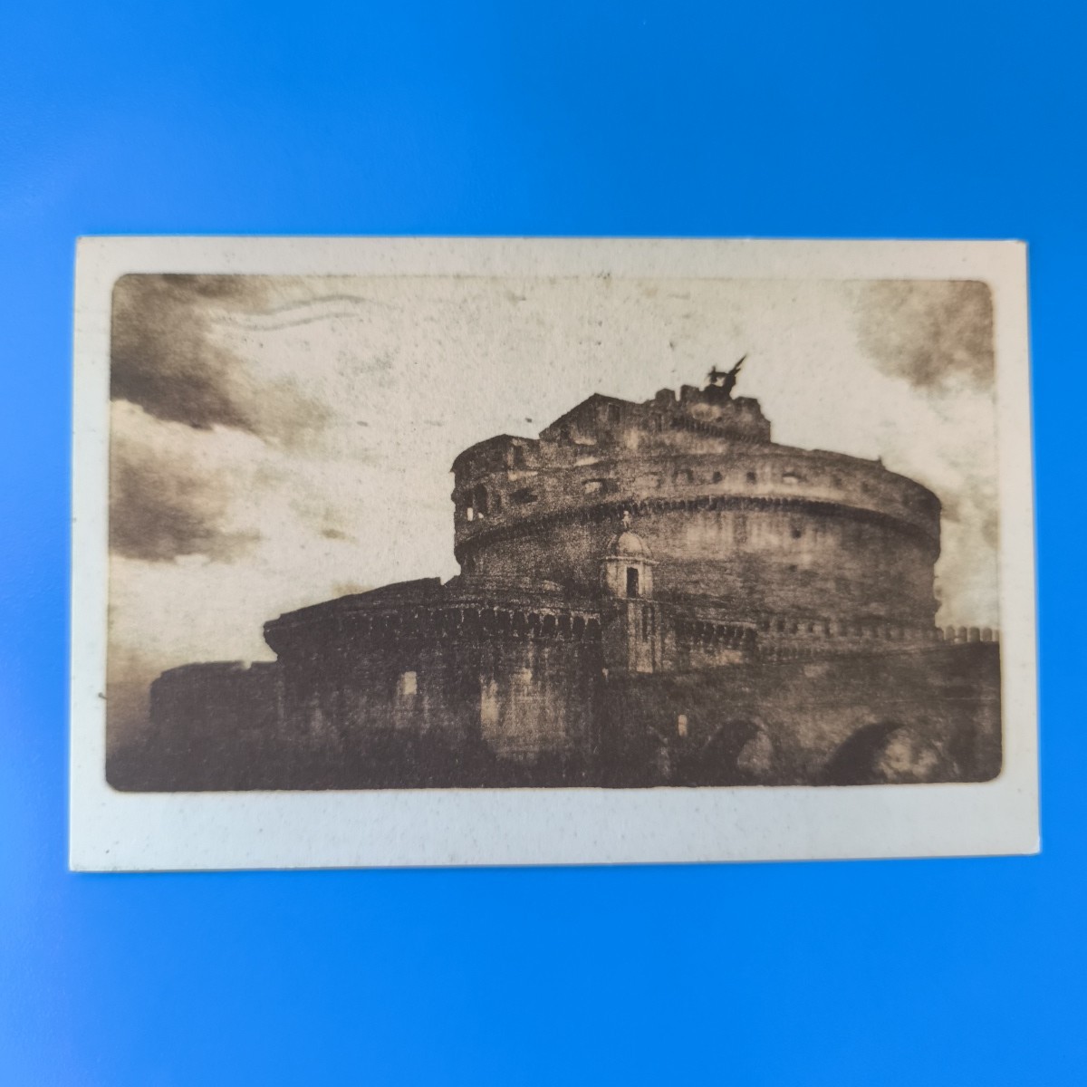 ROMA CASTEL S. ANGELO (PETRUCCI) TRAVELLED 1938 - BLACK AND WHITE POSTCARD 