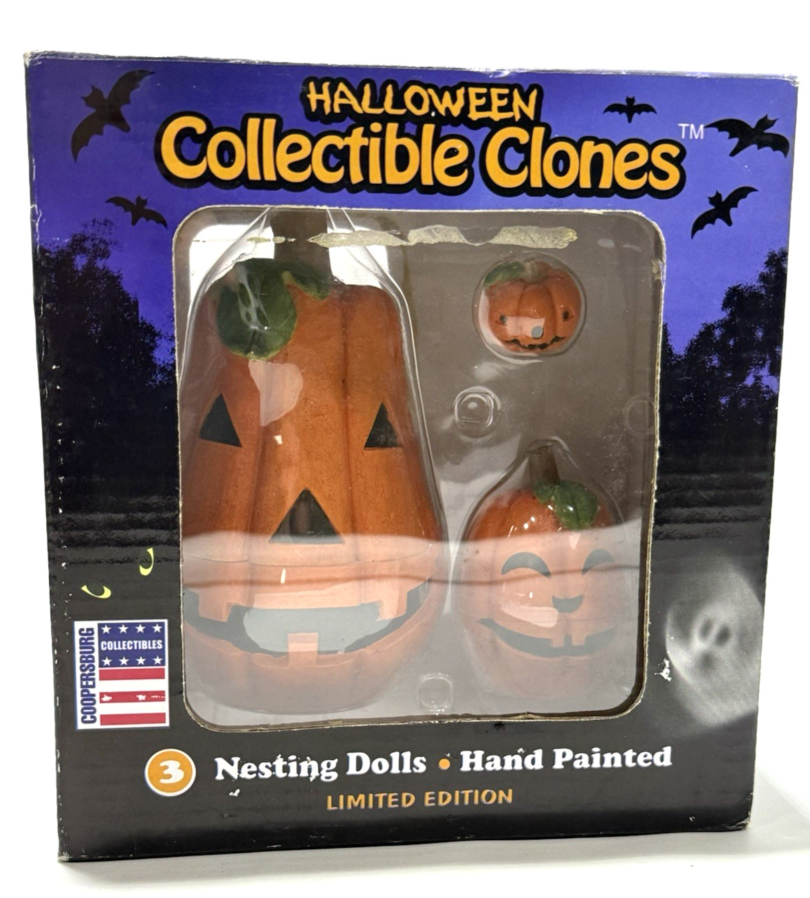 Coopersburg Collectible Halloween Clone Pumpkin Nesting Dolls Limited Edition