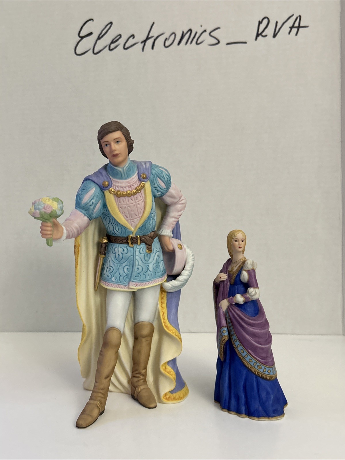 Vintage Lenox Porcelain Figurine Lot The Prince 1992 & Juliet Renaissance 2pc