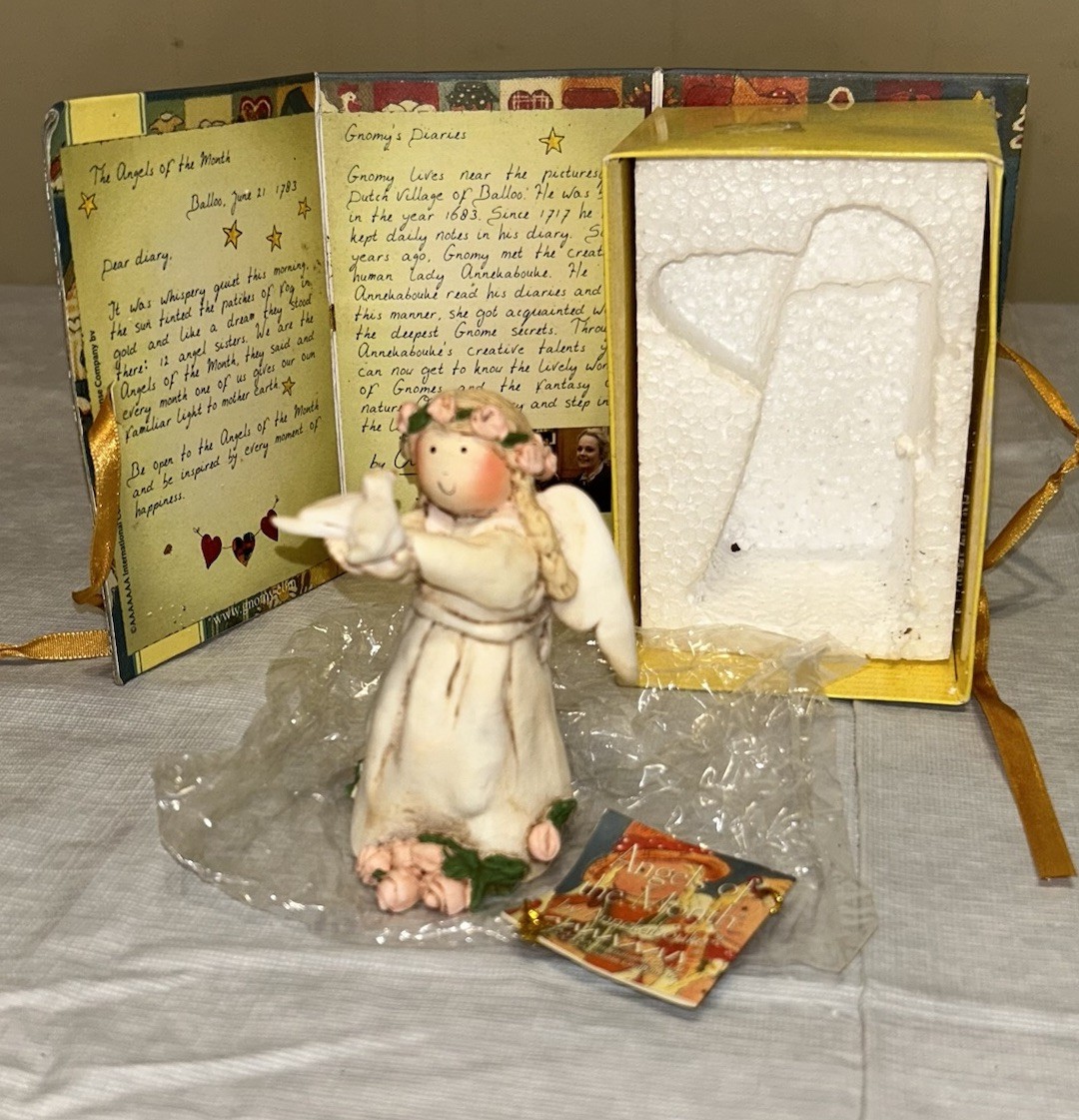 Gnomy’s 2002 Angel Of the Month June New W/Tags & Box Annekabouke