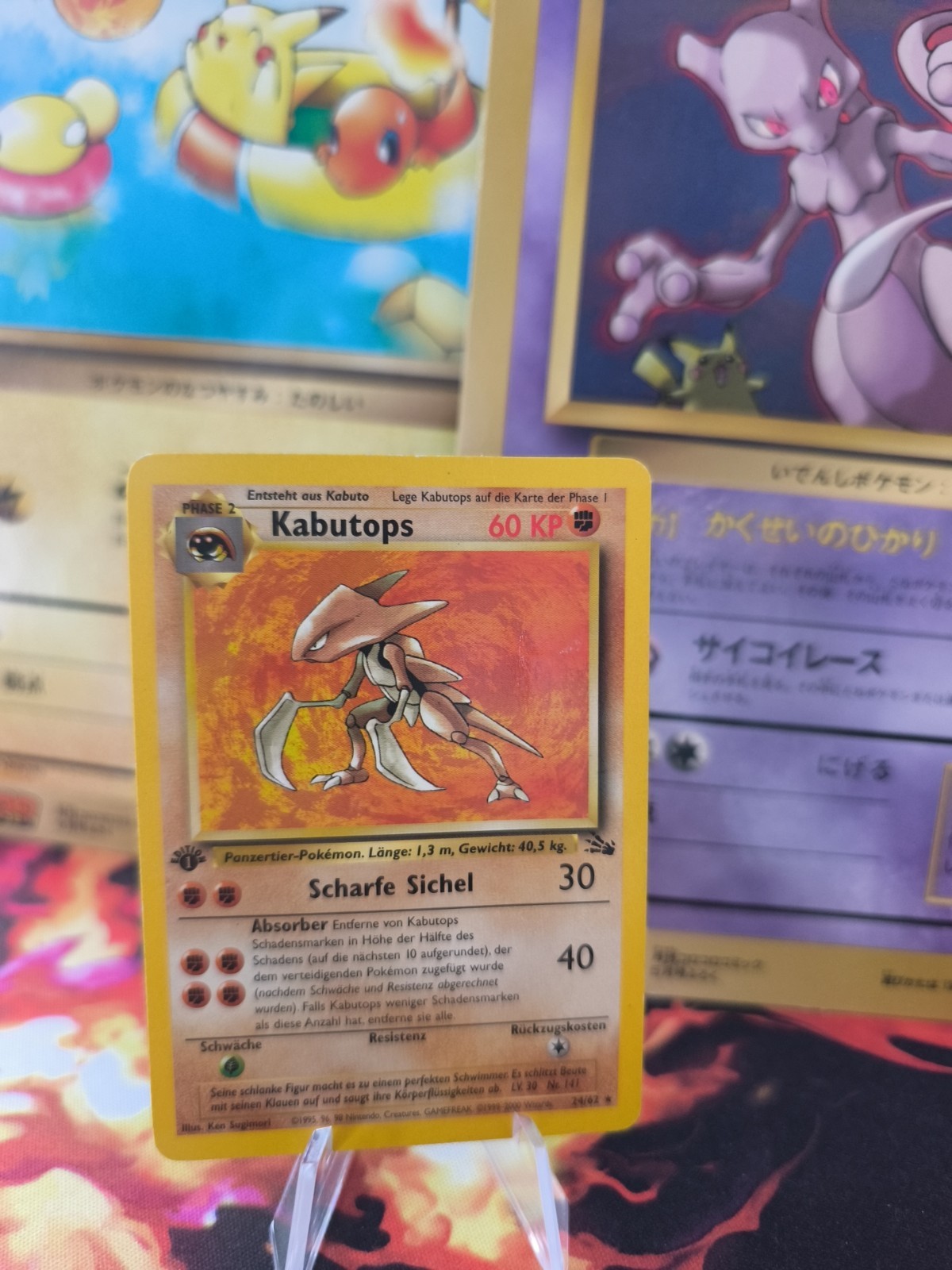 Pokemon Card Card Kabutops Fossil 1st Edition German German Wotc Exc-NM Pokemon Card Card Kabutops Fossil 1st Edition German German Wotc Exc-NM