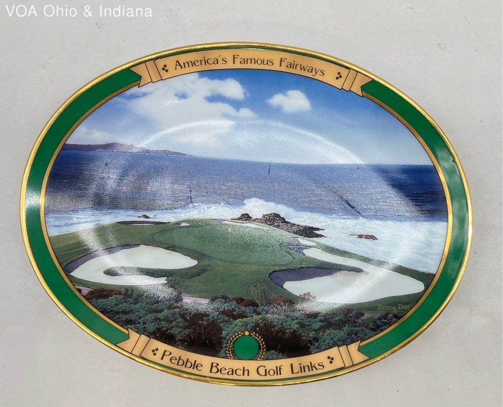 Bradford Exchange Pebble Beach 7th Hole Danny Day Collector Plate 1995