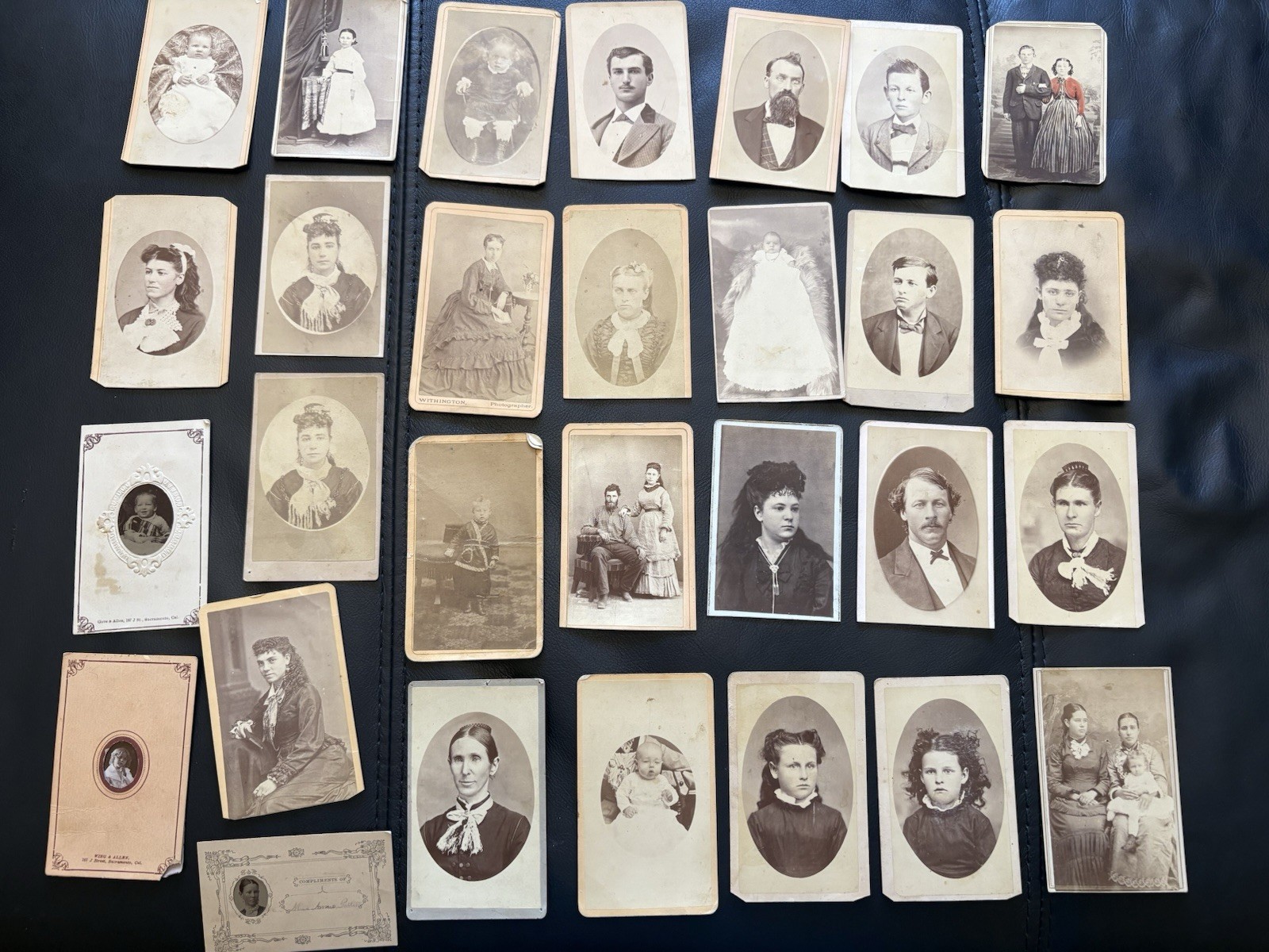 Lot Antique Victorian Photographs Studio Black White Portraits California 1800s Lot Antique Victorian Photographs Studio Black White Portraits California 1800s