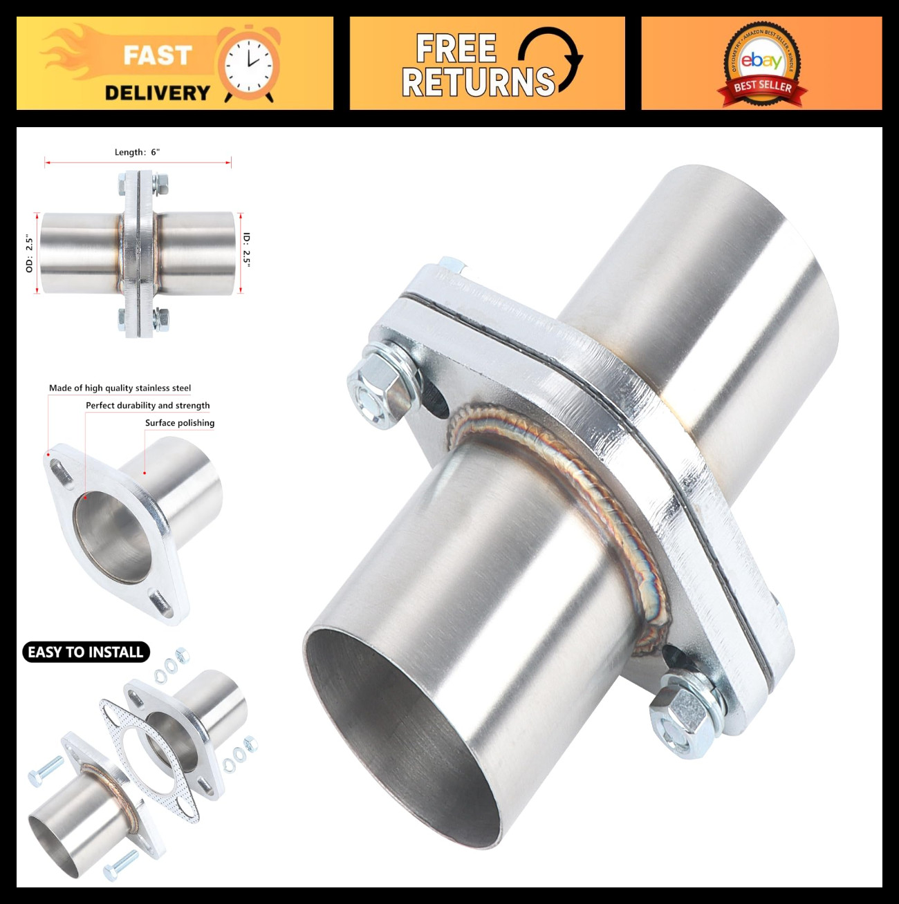 LCGP Exhaust Flange Repair Piping Kit 2.5\ LCGP Exhaust Flange Repair Piping Kit 2.5\