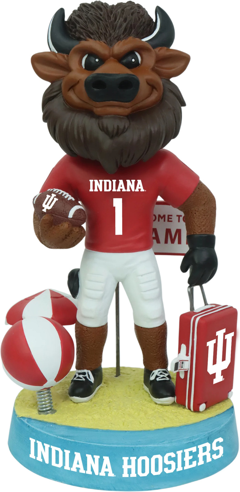 Hoosier The Bison Indiana Hoosiers Welcome To Miami Bobblehead NCAA College Hoosier The Bison Indiana Hoosiers Welcome To Miami Bobblehead NCAA College