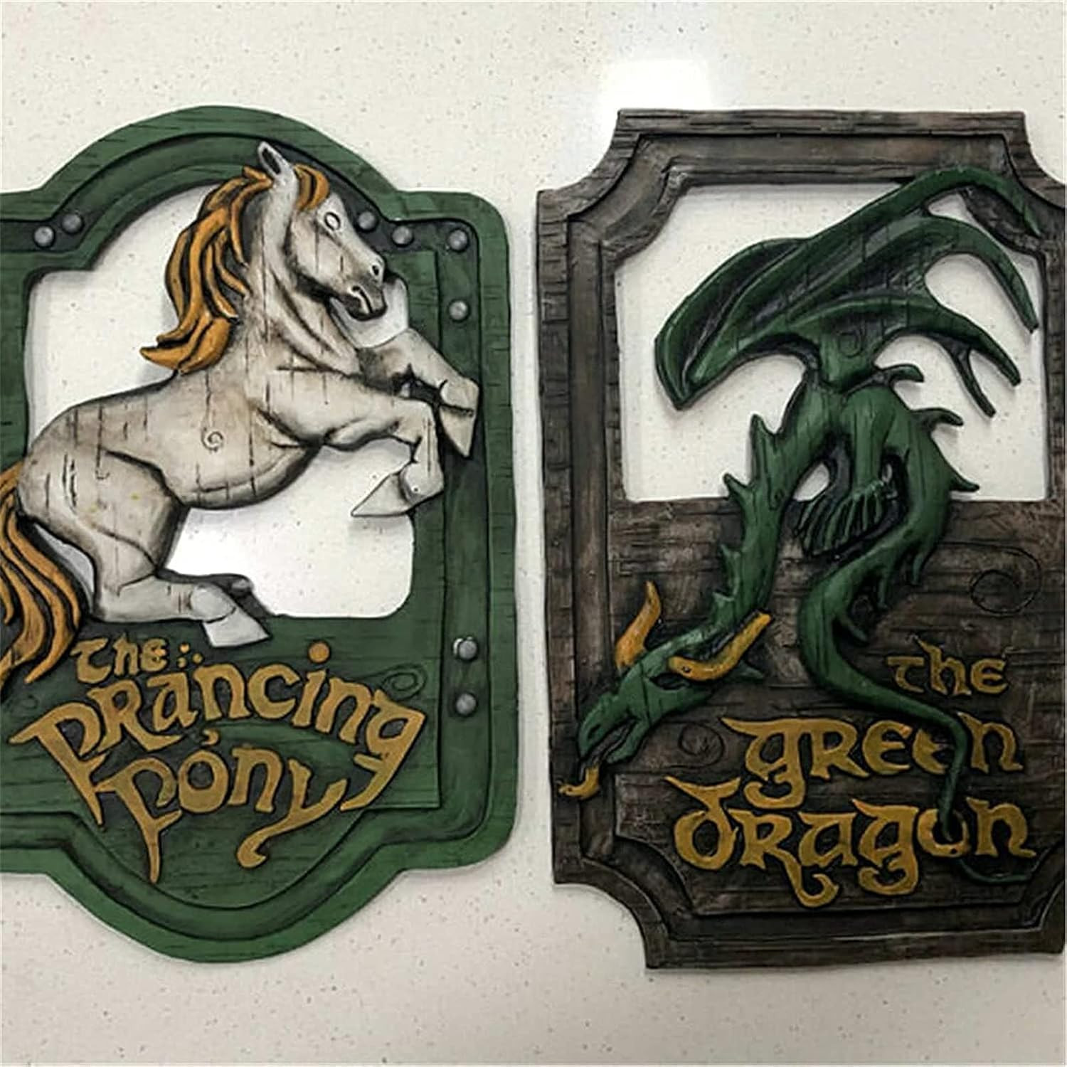 Lord of the Rings the Prancing Pony and the Green Dragon Pub Signs Set, Funny Ba Lord of the Rings the Prancing Pony and the Green Dragon Pub Signs Set, Funny Ba