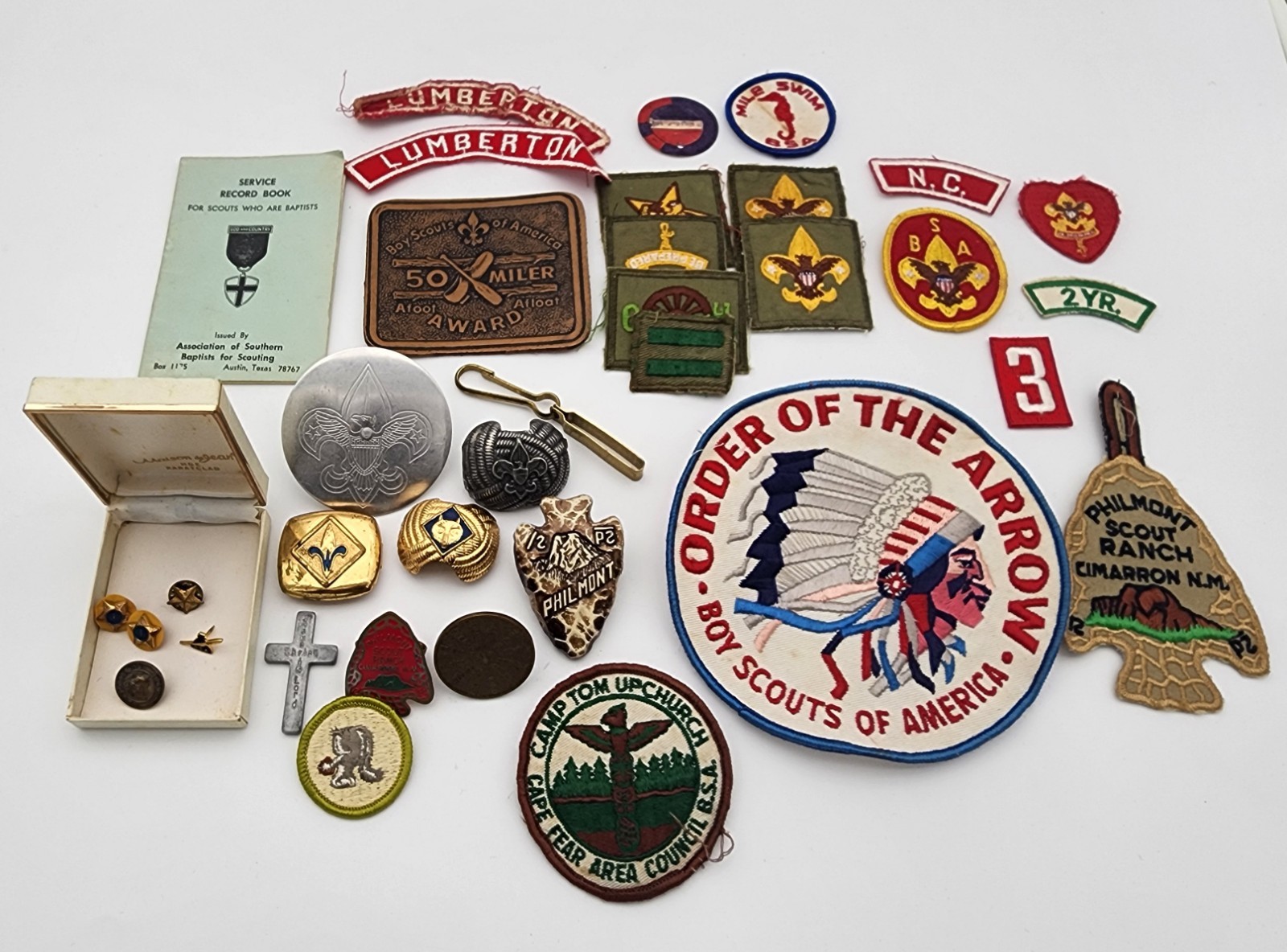 Vtg BOY SCOUTS PHILMONT RANCH Lot - Pins, Badges, Patches, etc - Circa 1950's
