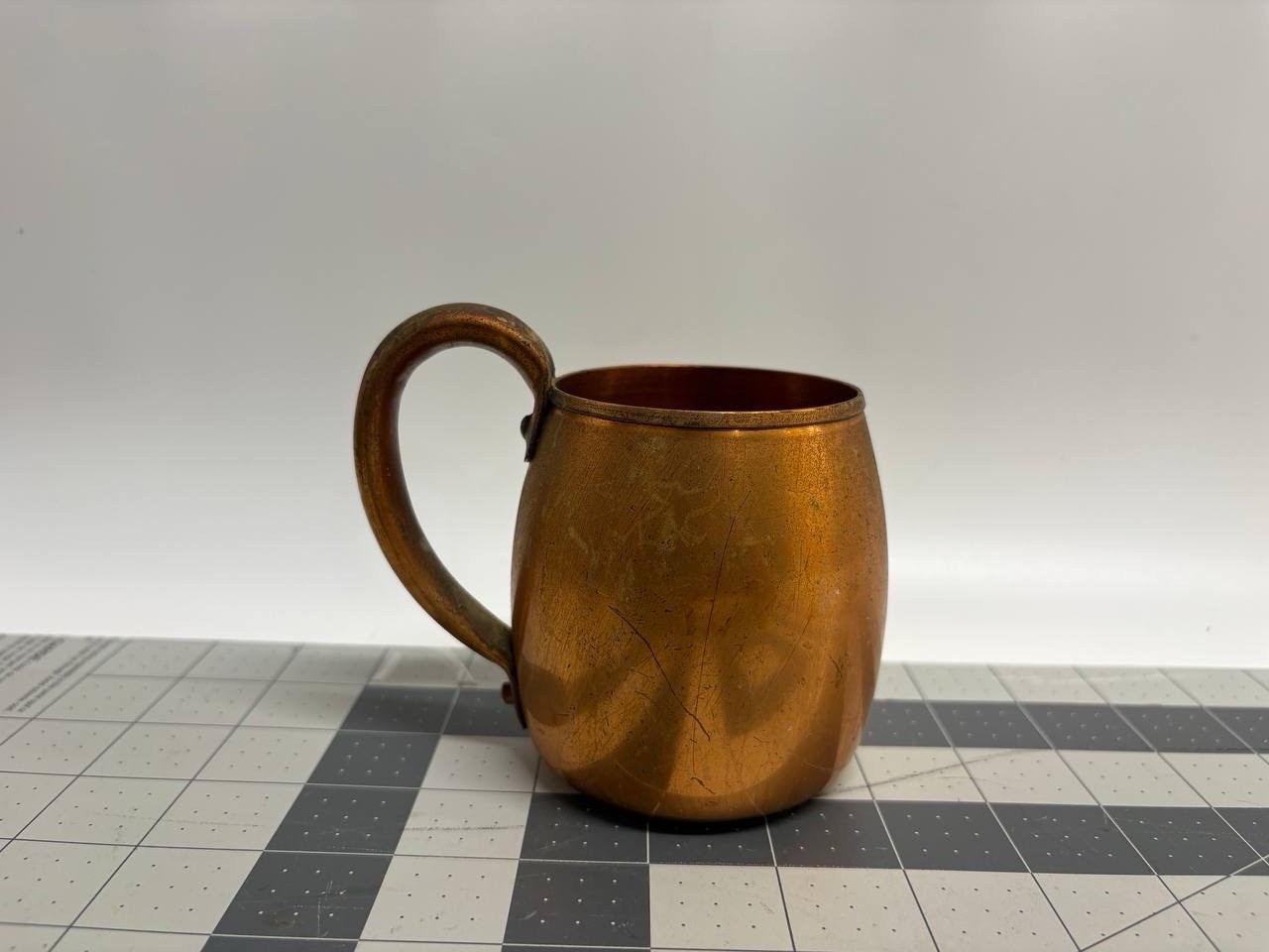 Vintage West Bend SOLID COPPER MUG USA Weathered Rustic Cup