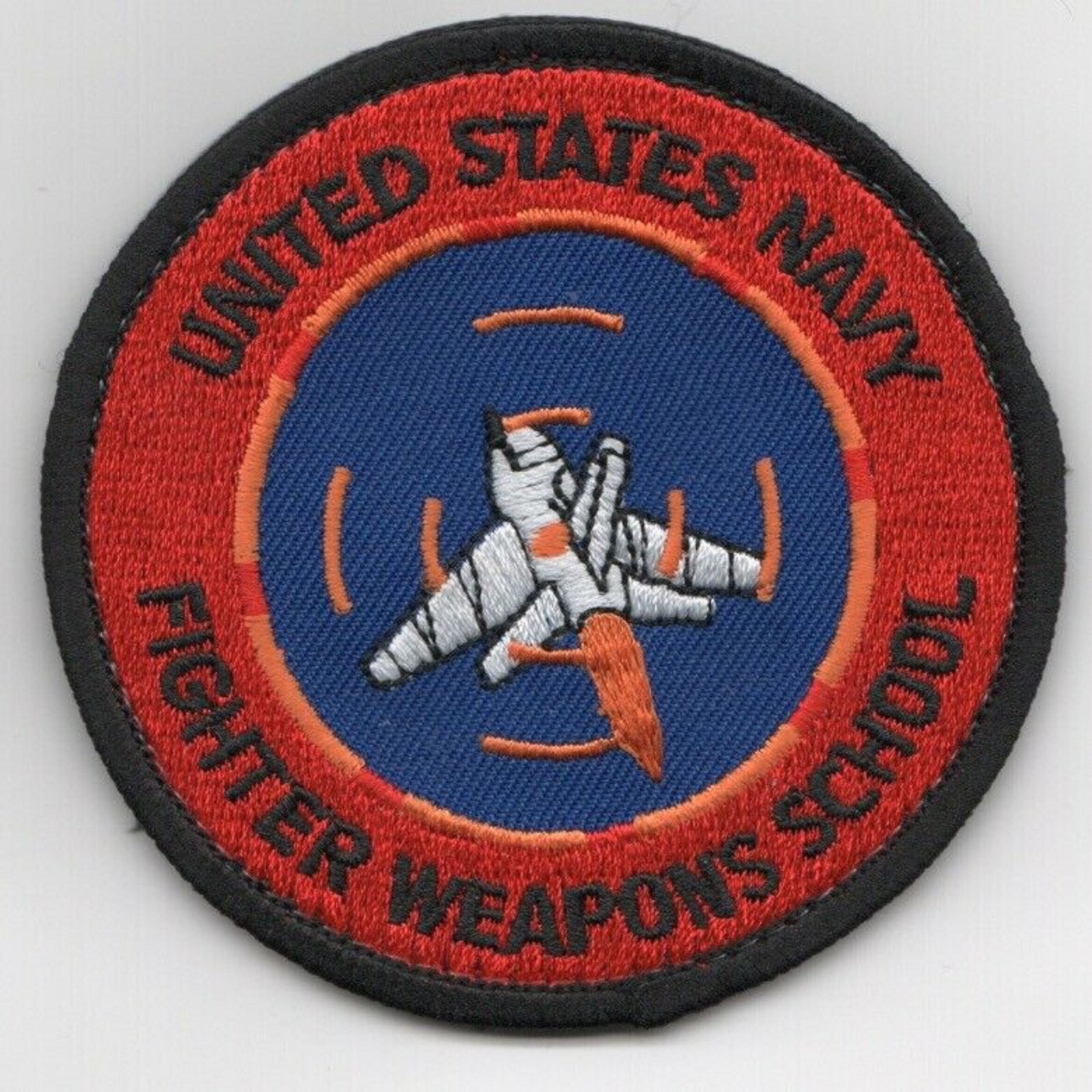 USN NAVY FIGHTER WEAPONS SCHOOL GRADUATE HOOK & LOOP EMBROIDERED JACKET PATCH USN NAVY FIGHTER WEAPONS SCHOOL GRADUATE HOOK & LOOP EMBROIDERED JACKET PATCH