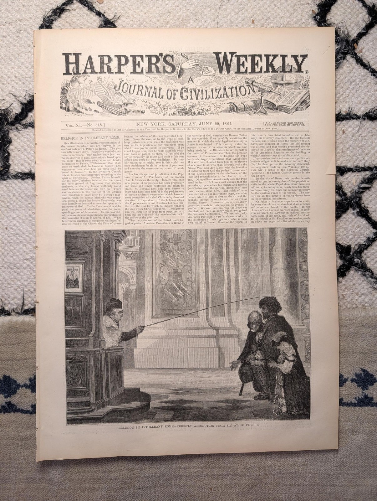 1867 Paul Reveres Ride & Poem, Custers Scouts, Surratt Lincoln Trial — Jun 29