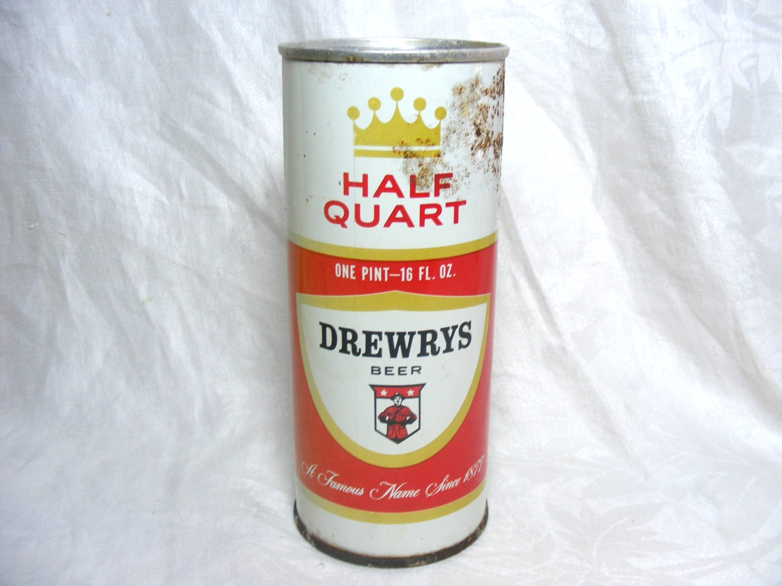 Vintage Steel Beer Can Drewrys Beer 16oz Missing Tab