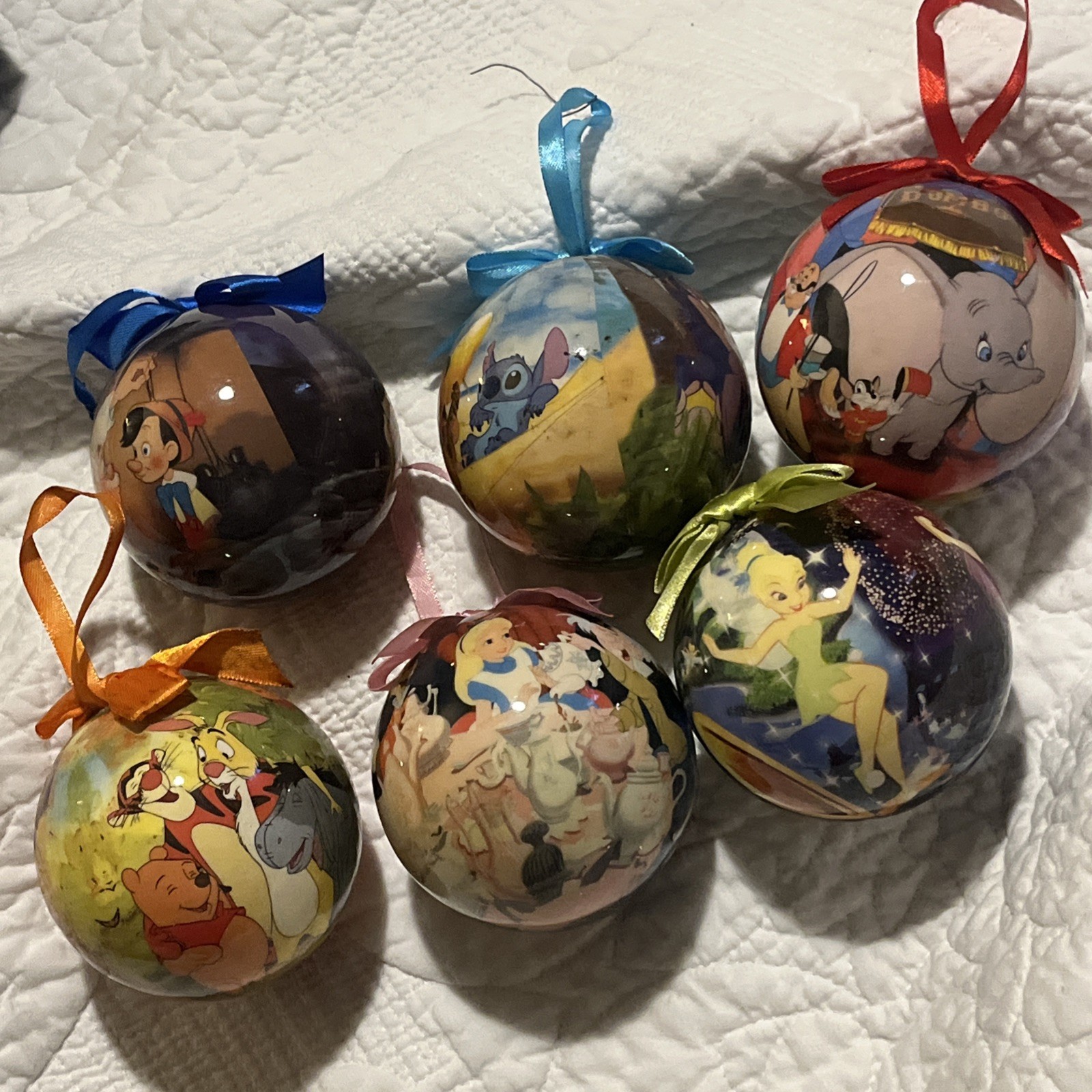 VTG~Disney Christmas Ornaments Limited Edition 1999? Rare 6PC Set No Box