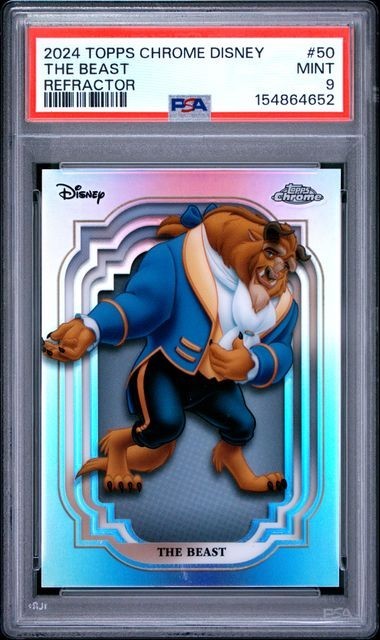 2024 Topps Chrome Disney #50 The Beast Refractor PSA 9 2024 Topps Chrome Disney #50 The Beast Refractor PSA 9
