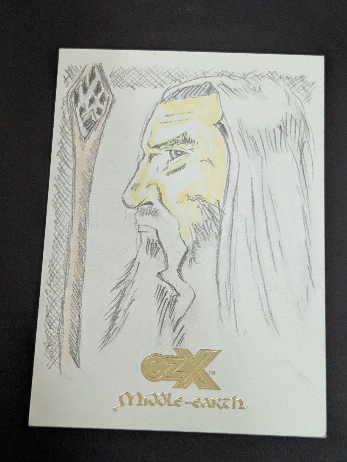 2022 Cryptozoic CZX Middle Earth Saruman AUTO Sketch Card by Avik Das 1/1