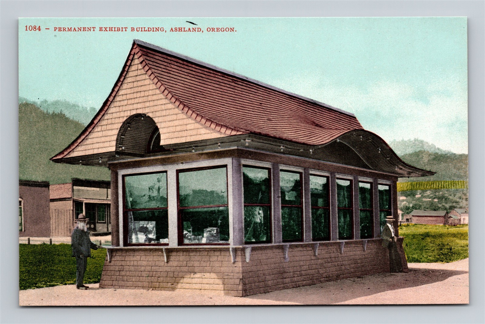 Ashland OR Permanent Exhibit Building Old Vtg Postcard View c1910s