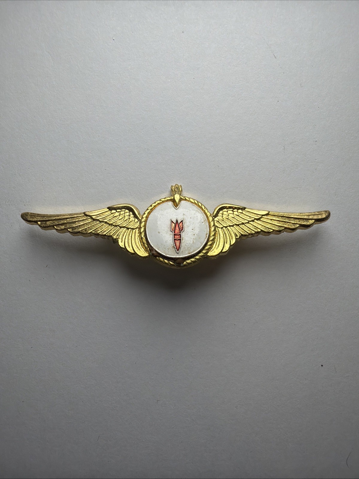 Vtg ROC Taiwan Air Force Staff College 3rd Class Graduation Wing Badge Case Vtg ROC Taiwan Air Force Staff College 3rd Class Graduation Wing Badge Case