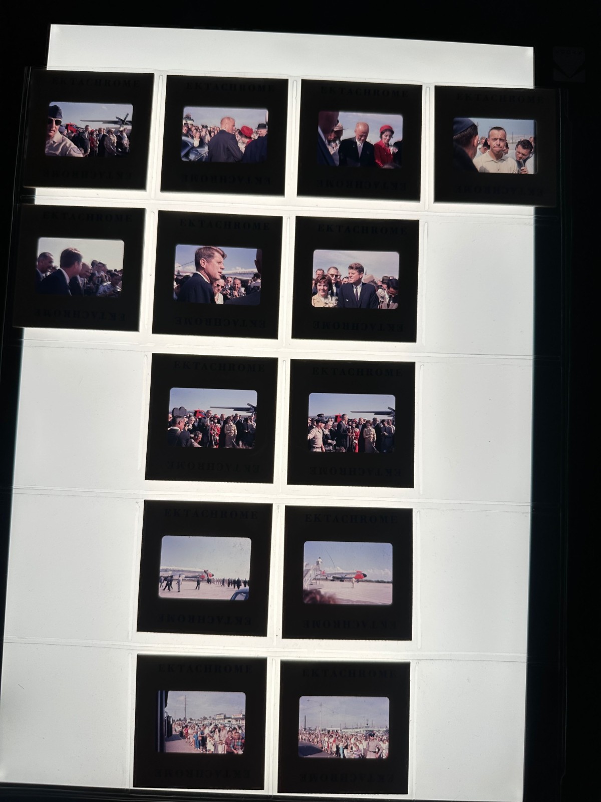 1962 JFK John Glenn Cape Canaveral Visit 13 Original Ektachrome Slides