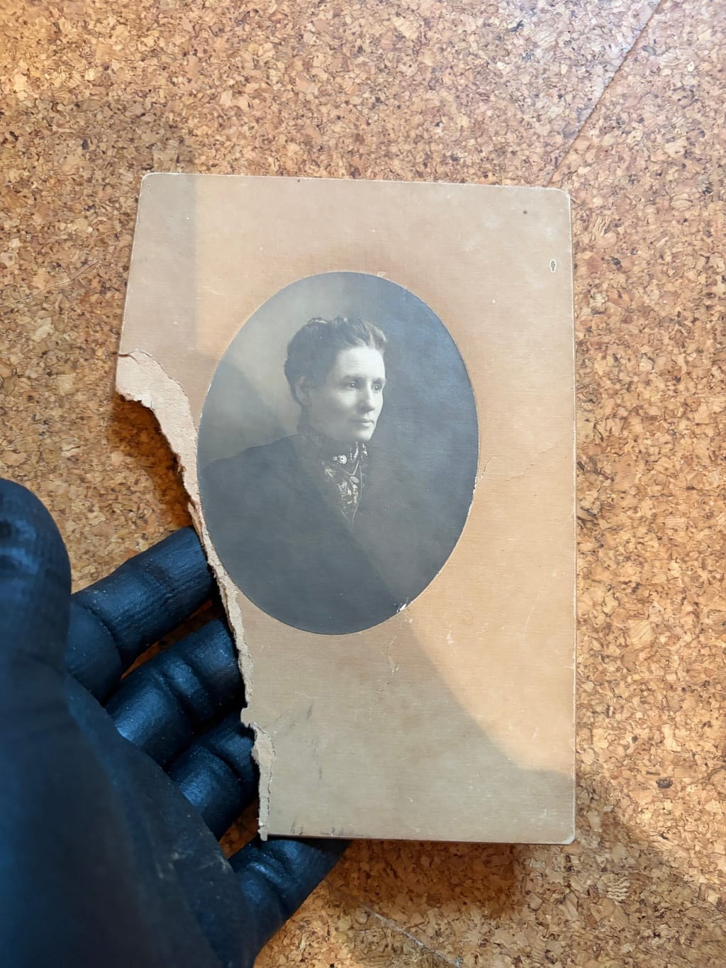 Antique Sepia-Toned Portrait Photograph on Paper, Brown & Black Antique Sepia-Toned Portrait Photograph on Paper, Brown & Black