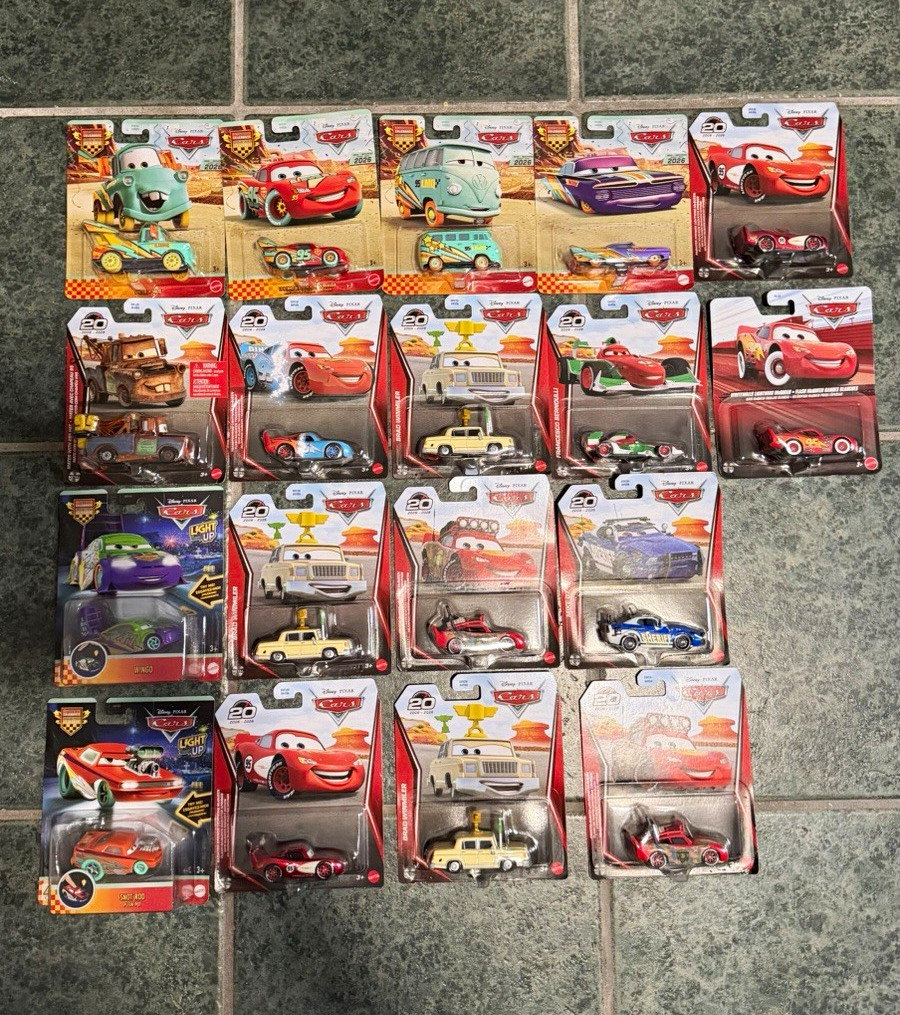 Disney Pixar Cars Diecast Vehicle Lot Sealed Packs Lightning McQueen Mater