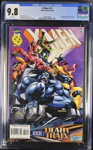 CGC 9.8 X-MEN #51 .. 1ST MARK WAID WORK ON X-MEN .. 1996 ..