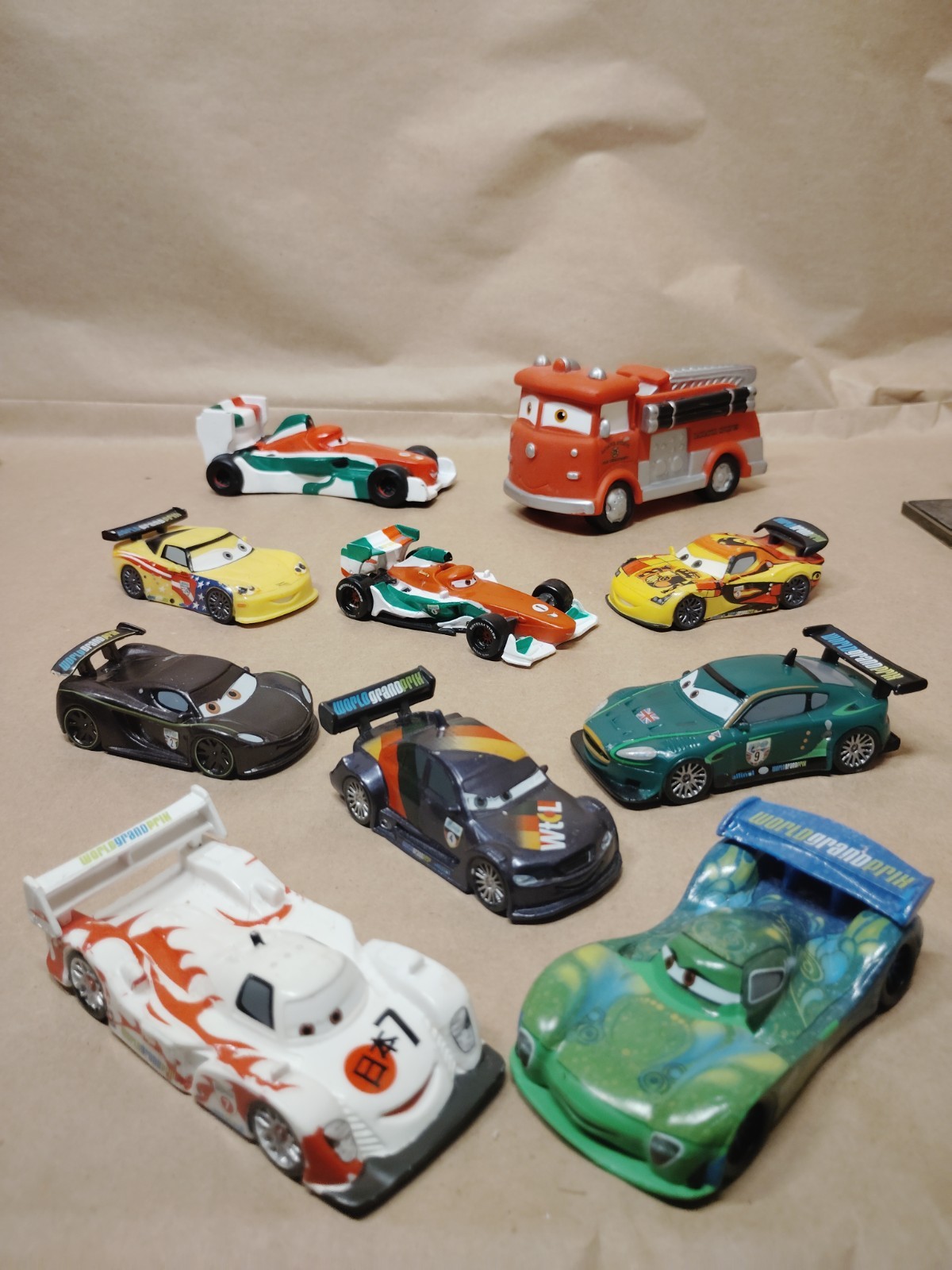 Disney Pixar Cars 2 World Grand Prix PVC Toy Figure Lot of 10 Cake Toppers Disney Pixar Cars 2 World Grand Prix PVC Toy Figure Lot of 10 Cake Toppers
