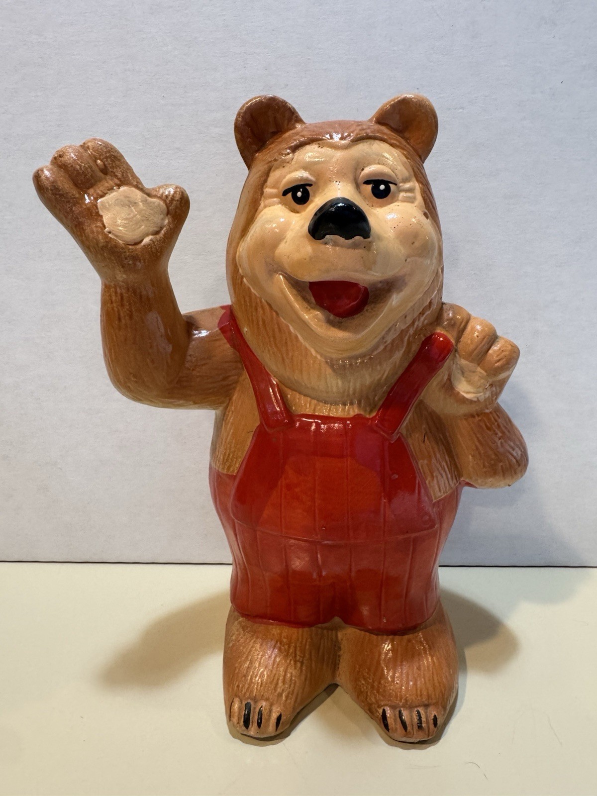 RARE 1980s SHOWBIZ PIZZA Bear Billy Bob Brockali Ceramic Coin Bank Rock-afire 8\